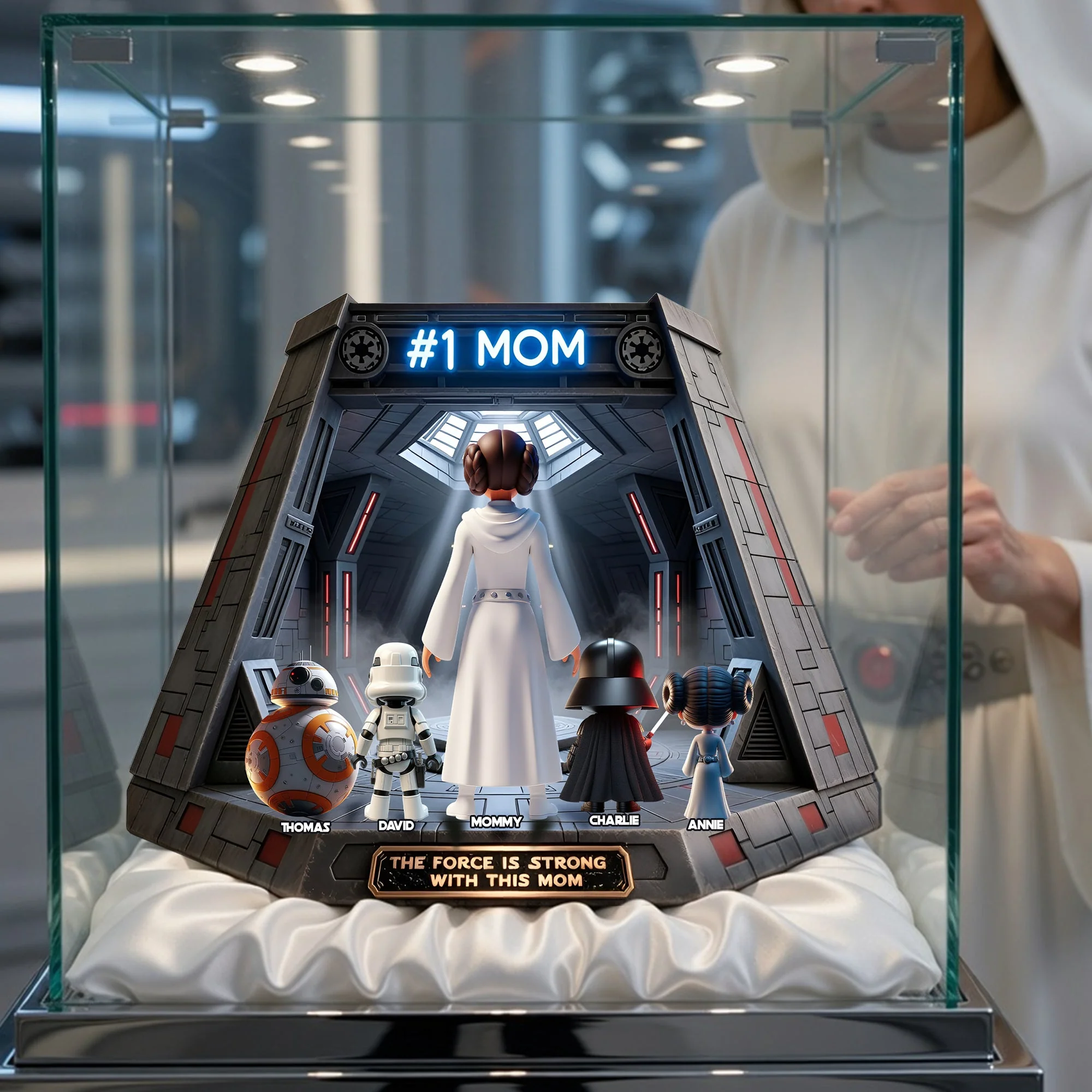 Stwa Galaxy Star Best Mom In Universe - Personalized Acrylic Plaque - Gift For Mom, Movie Fans NL122 - Image 3