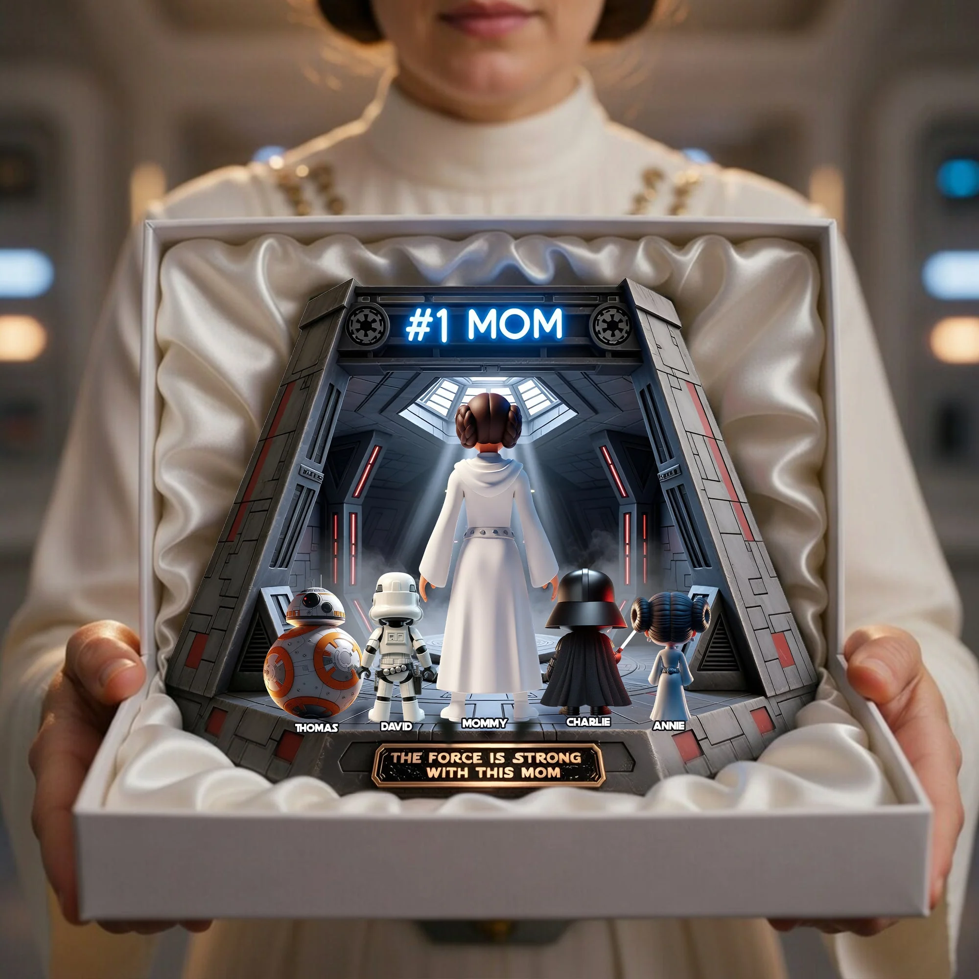 Stwa Galaxy Star Best Mom In Universe - Personalized Acrylic Plaque - Gift For Mom, Movie Fans NL122 - Image 4