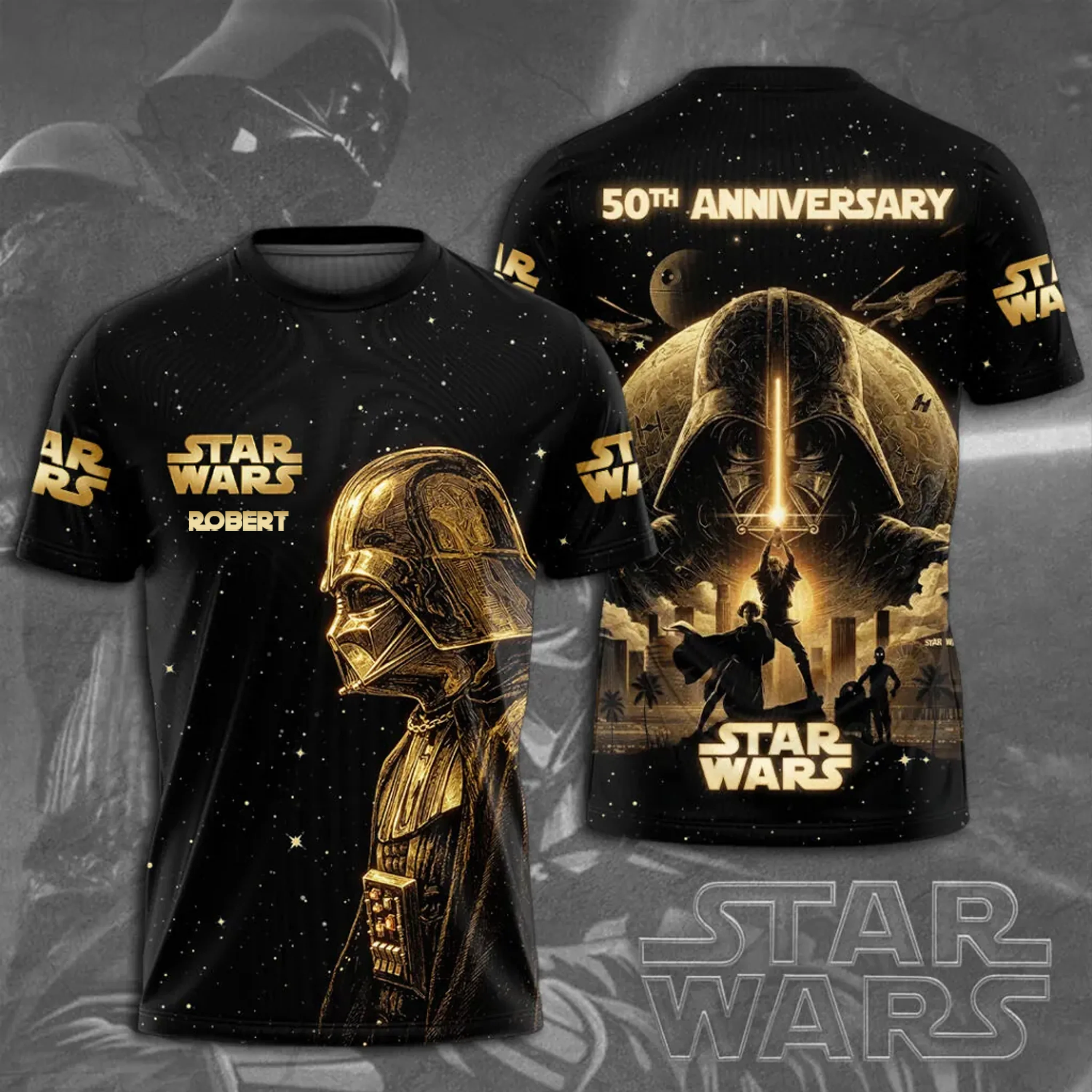 Stwa Galaxy Star Celebrate 50 Years Of Legend - Personalized All Over Shirt - Anniversary Gift For Movie Fans HH01