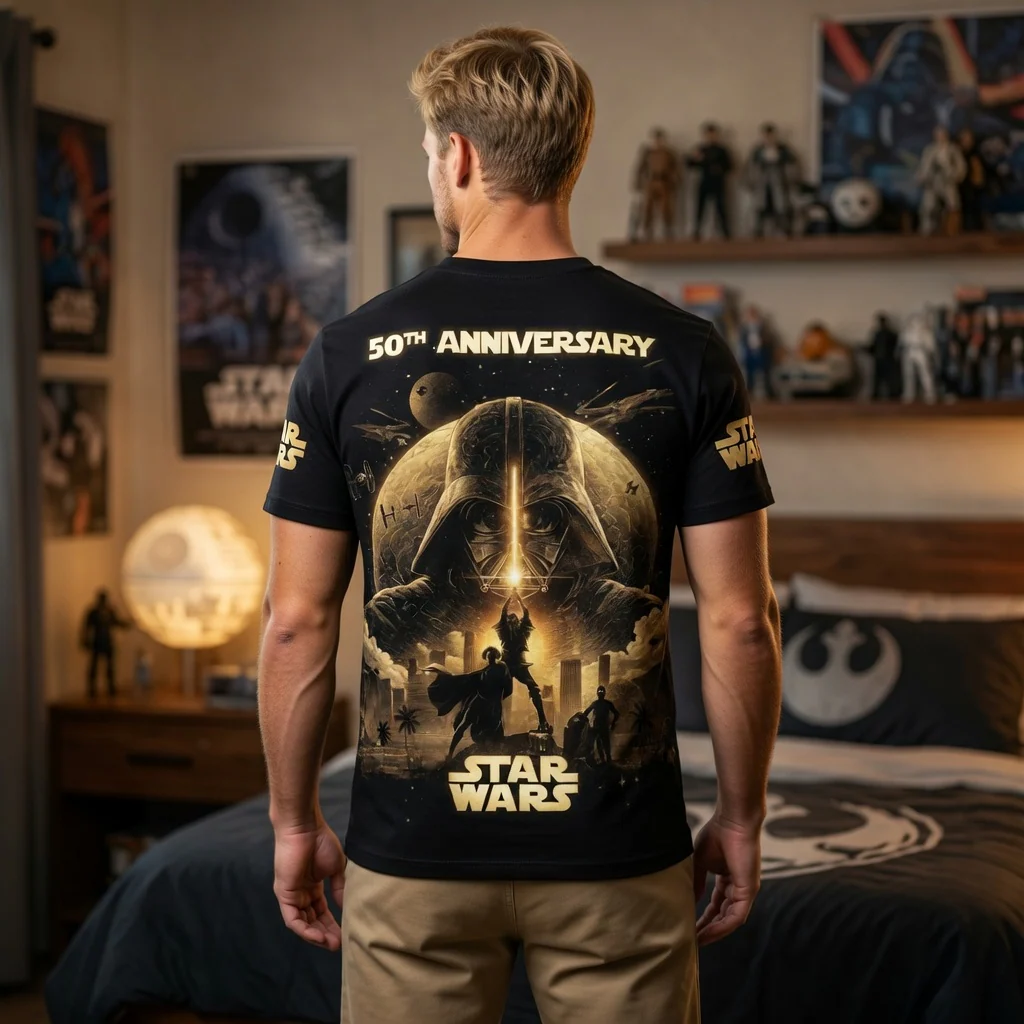 Stwa Galaxy Star Celebrate 50 Years Of Legend - Personalized All Over Shirt - Anniversary Gift For Movie Fans HH01 - Image 3