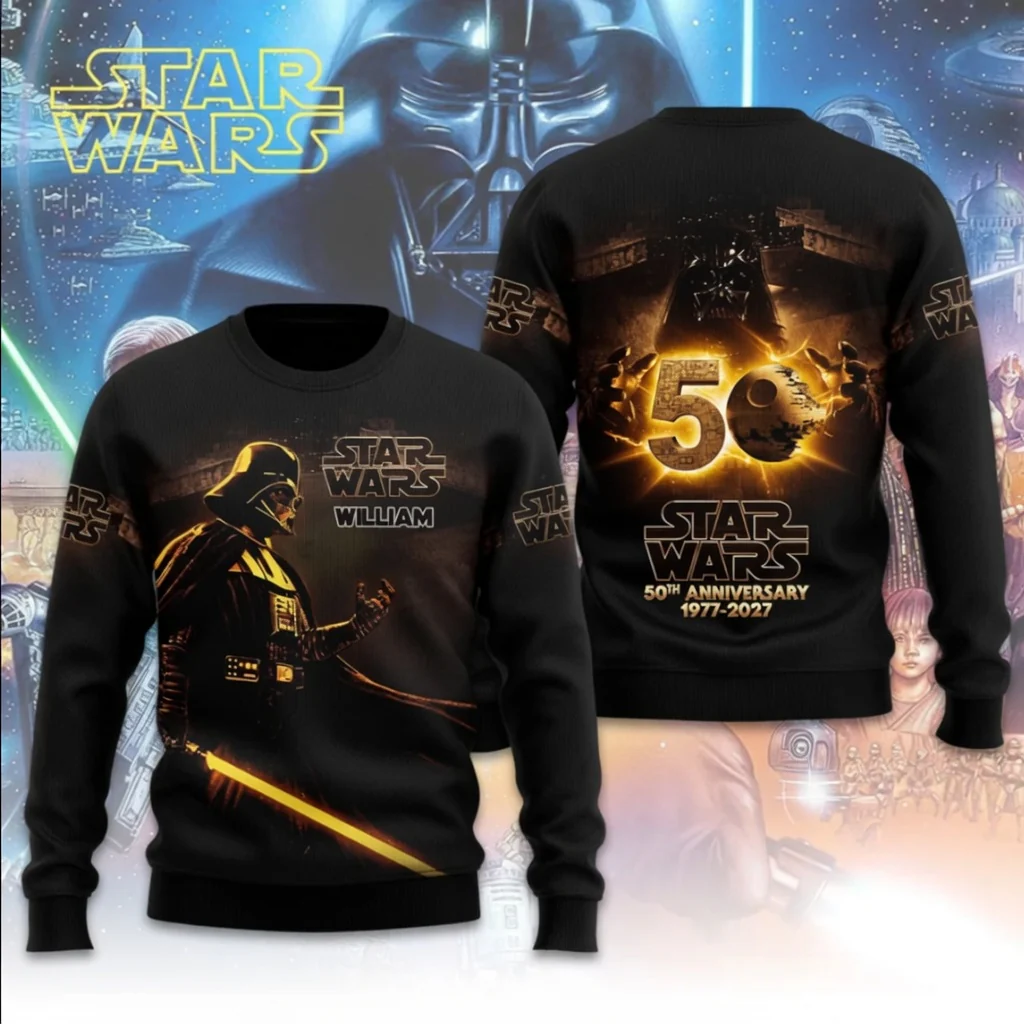 Stwa Galaxy Star Celebrate 50 Years Of Legend - Personalized All Over Shirt - Anniversary Gift For Movie Fans - Image 2