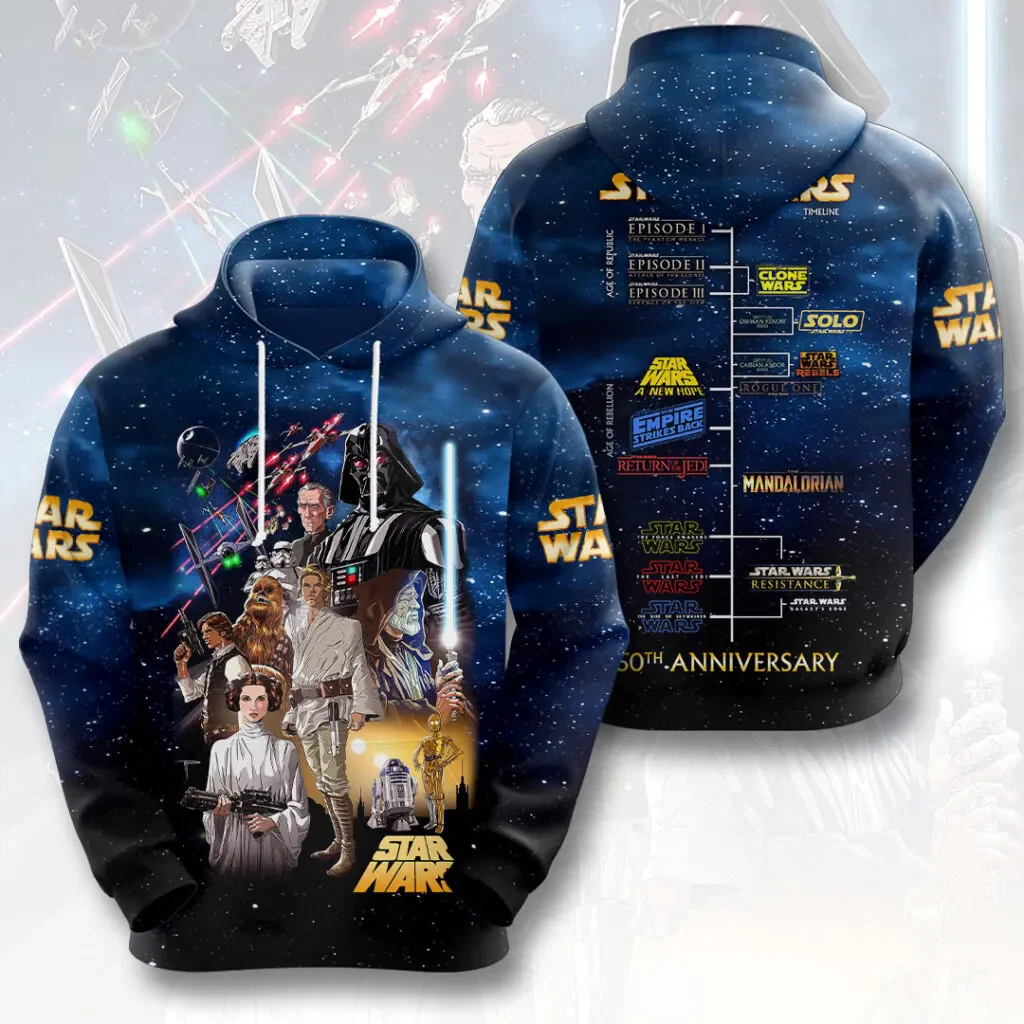 Stwa Galaxy Star Celebrate 50 Years Of Legend - Personalized All Over Shirt - Anniversary Gift For Movie Fans - Image 2