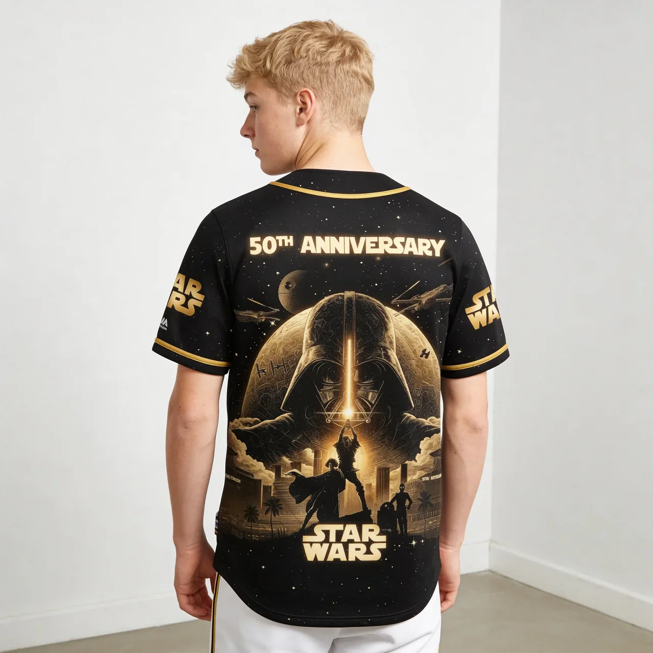 Stwa Galaxy Star Celebrate 50 Years Of Legend - Personalized Baseball Jersey - Anniversary Gift For Movie Fans NL122 - Image 5