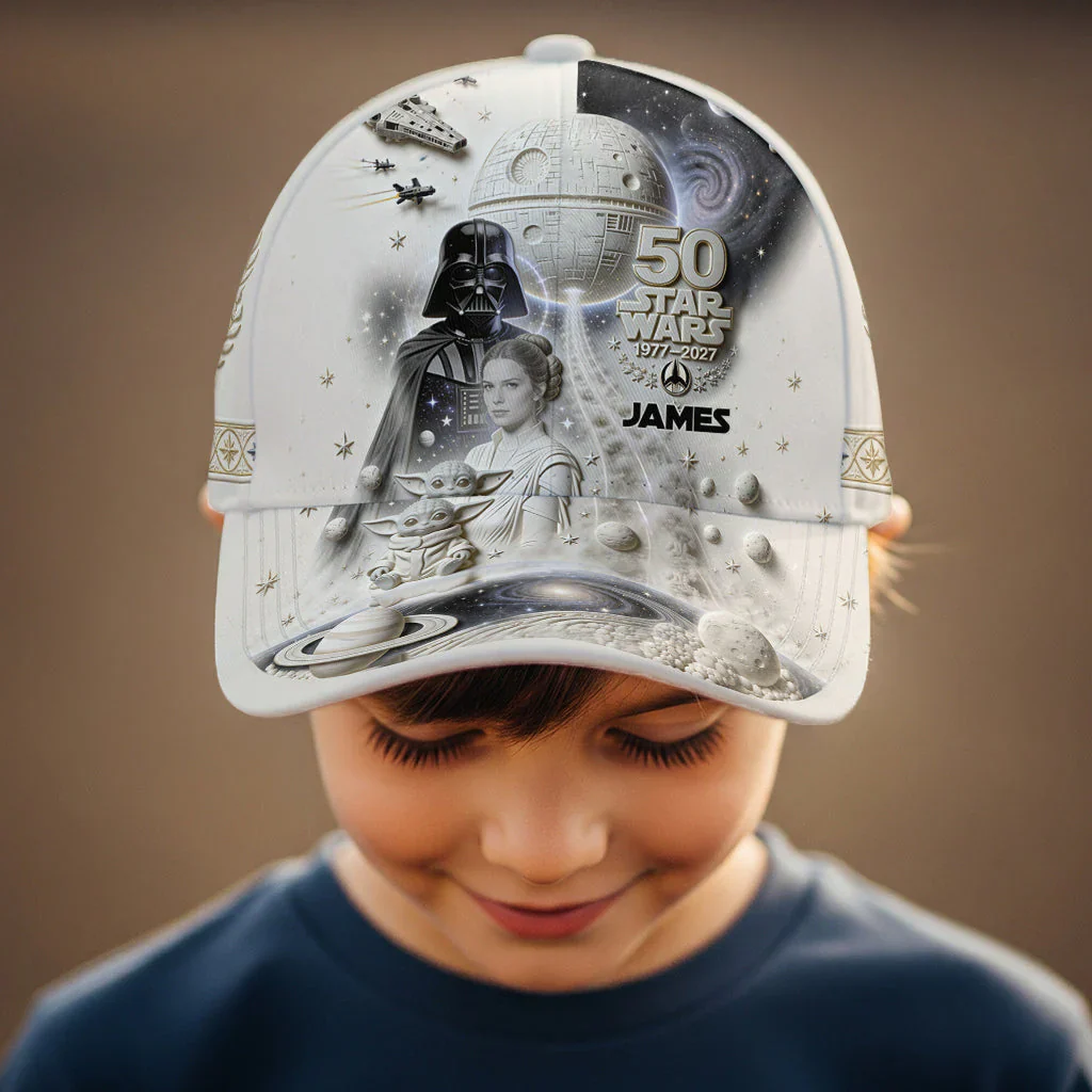 Stwa Galaxy Star Celebrate 50 Years Of Legend - Personalized Classic Cap - Gift For Movie Fans - Image 7