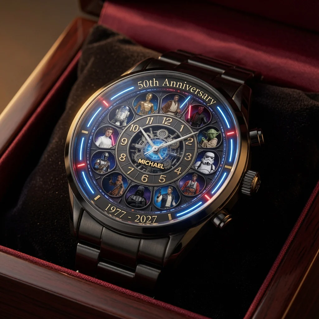 Galaxy Star Celebrate 50 Years Of Legend - Personalized Hand Watch - Anniversary Gift For Movie Fans - Stwa - Image 2