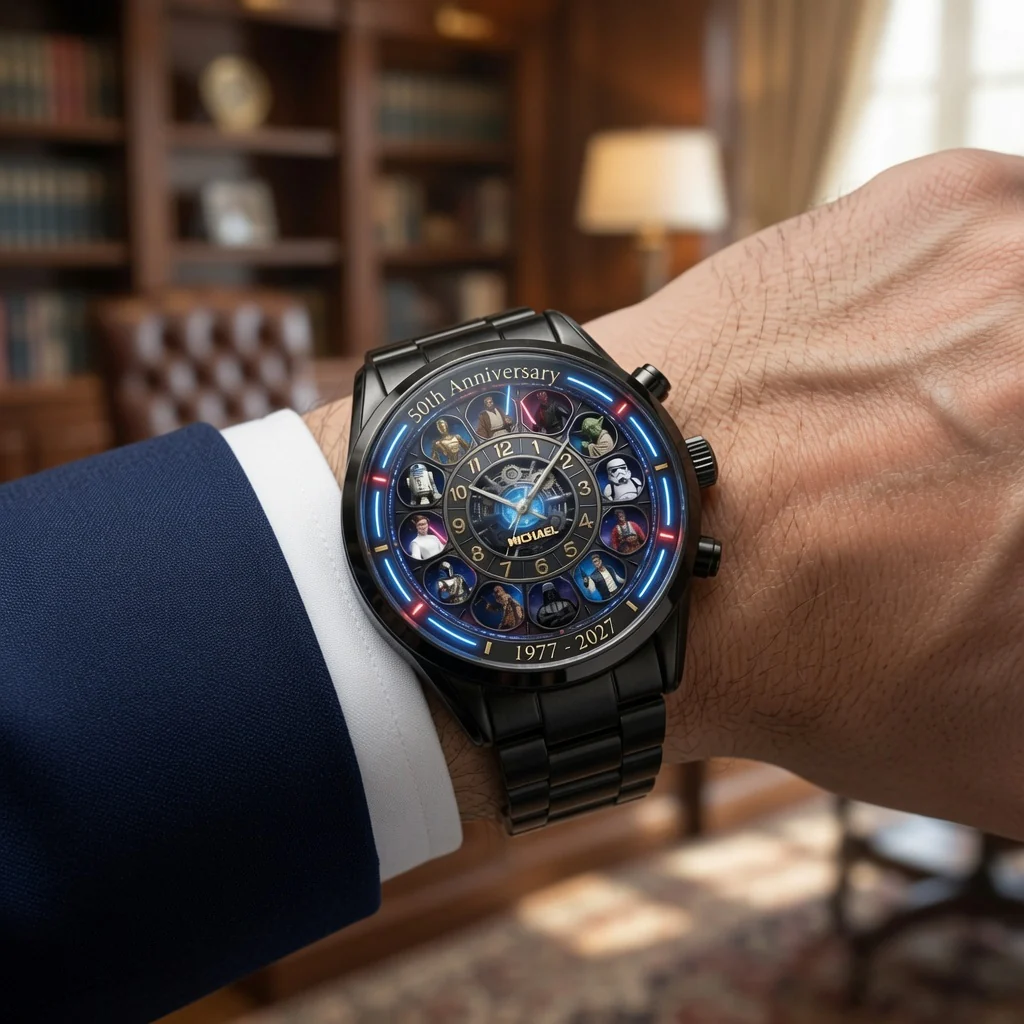 Galaxy Star Celebrate 50 Years Of Legend - Personalized Hand Watch - Anniversary Gift For Movie Fans - Stwa - Image 4