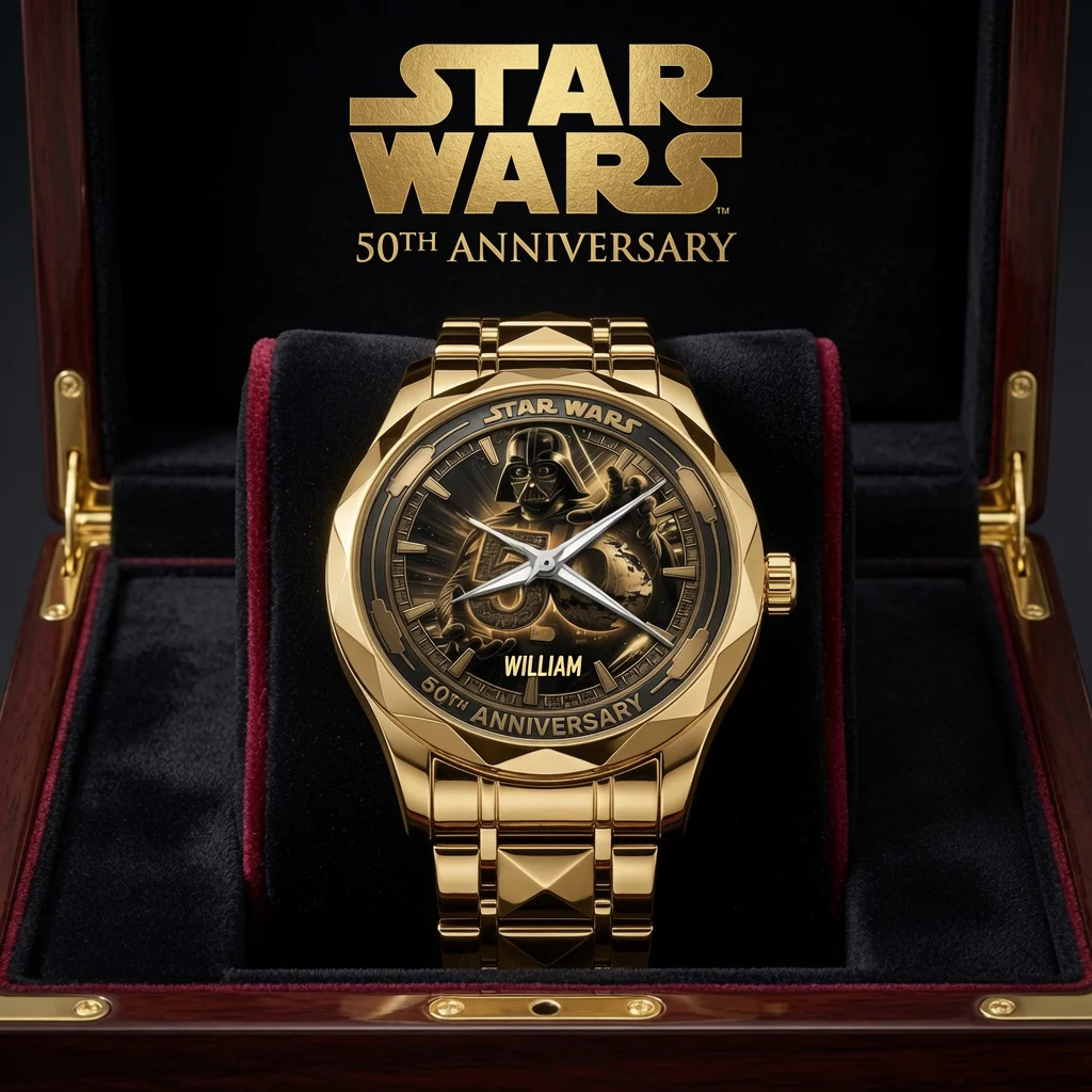 Stwa Galaxy Star Celebrate 50 Years Of Legend - Personalized Wrist Watch - Anniversary Gift For Movie Fans - Image 3