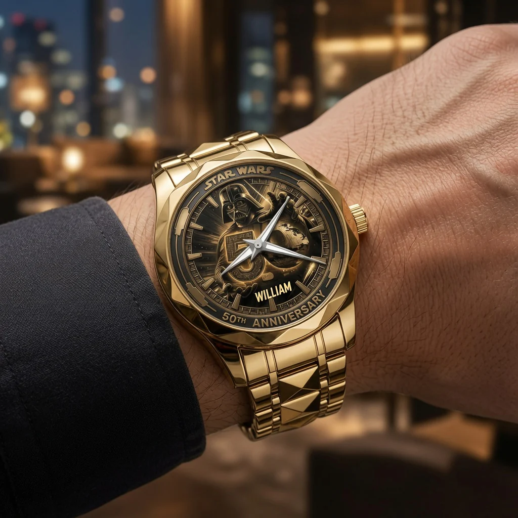 Stwa Galaxy Star Celebrate 50 Years Of Legend - Personalized Wrist Watch - Anniversary Gift For Movie Fans - Image 4
