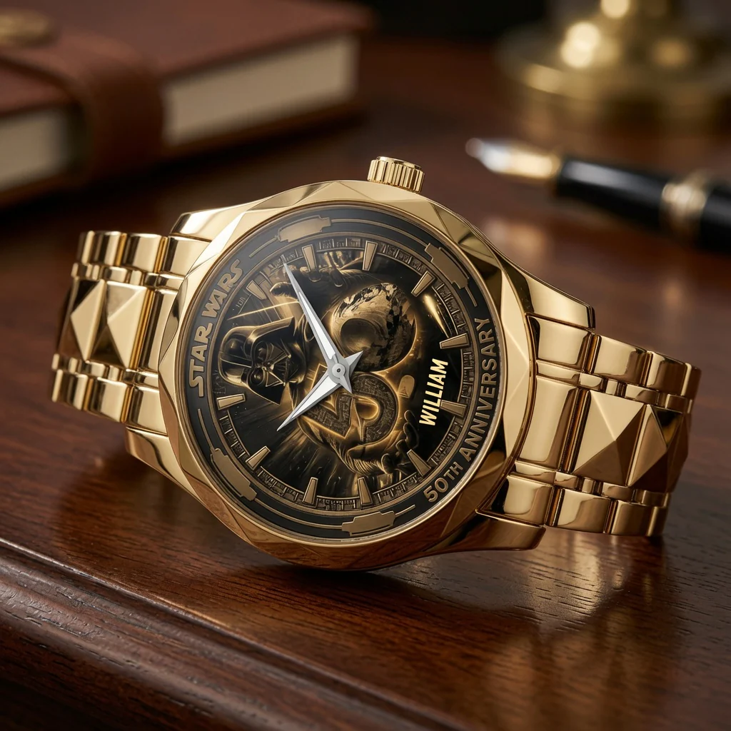 Stwa Galaxy Star Celebrate 50 Years Of Legend - Personalized Wrist Watch - Anniversary Gift For Movie Fans - Image 5
