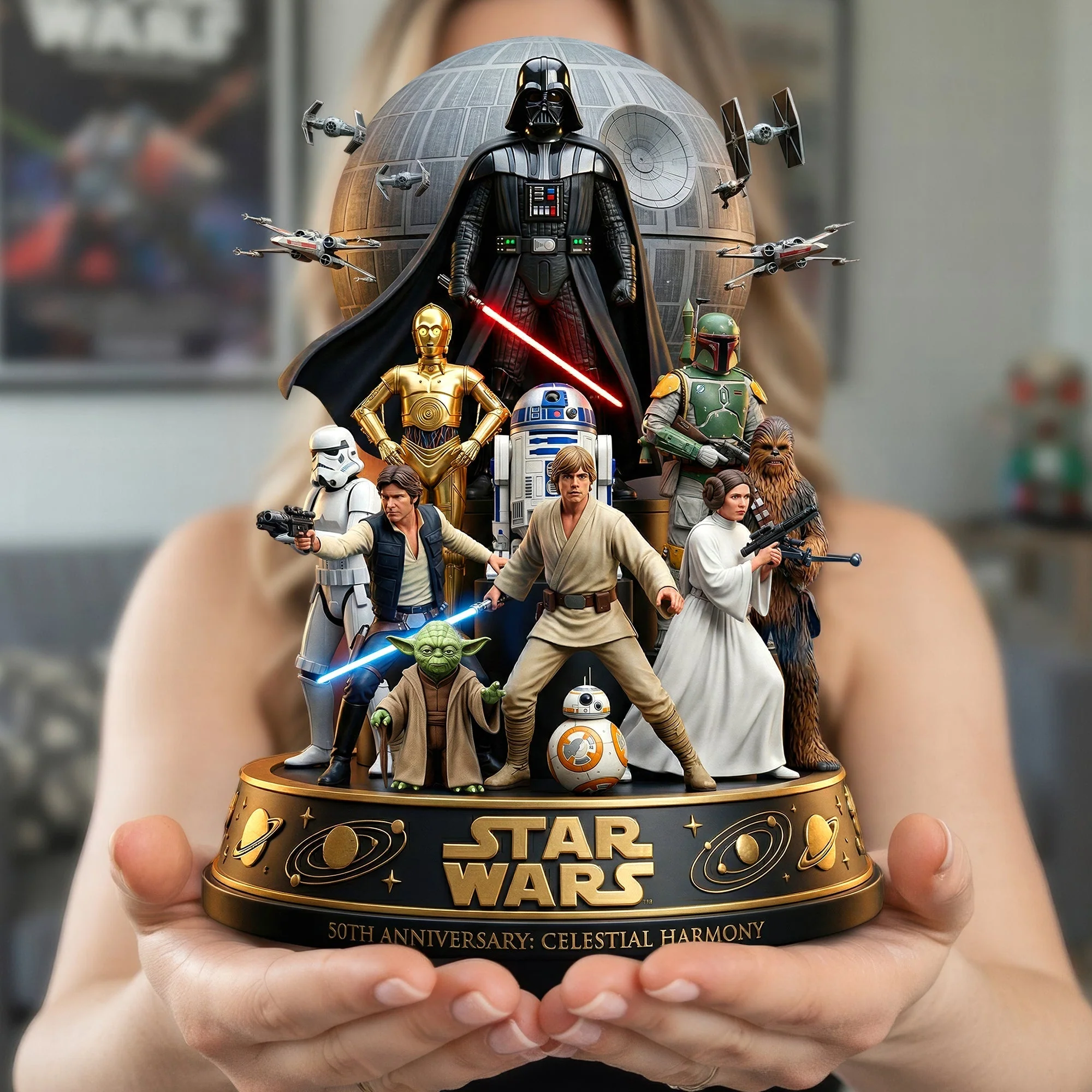 Stwa Galaxy Star Celebrate 50 Years Of Space Warrior - Personalized Acrylic Plaque - Anniversary Gift For Movie Fans NL122 - Image 2