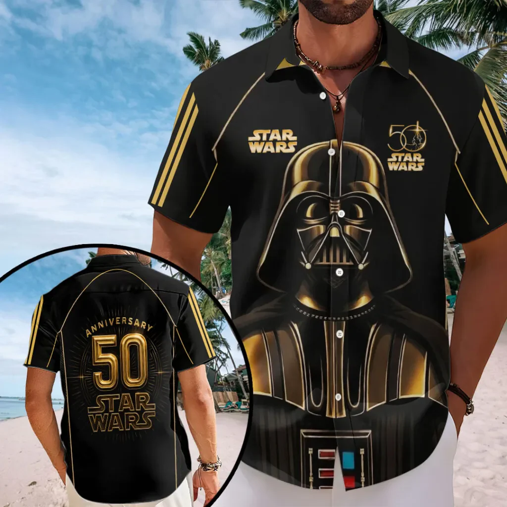 Stwa Galaxy Star Celebrate 50 Years Of Wariors - Personalized Hawaiian Shirt - Gift For Movie Fans NL122 - Image 2