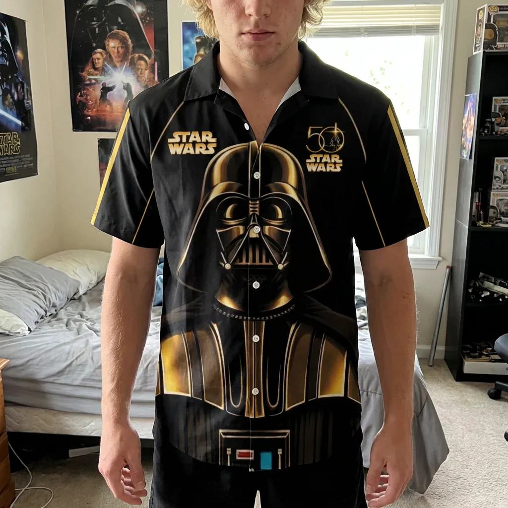 Stwa Galaxy Star Celebrate 50 Years Of Wariors - Personalized Hawaiian Shirt - Gift For Movie Fans NL122 - Image 3