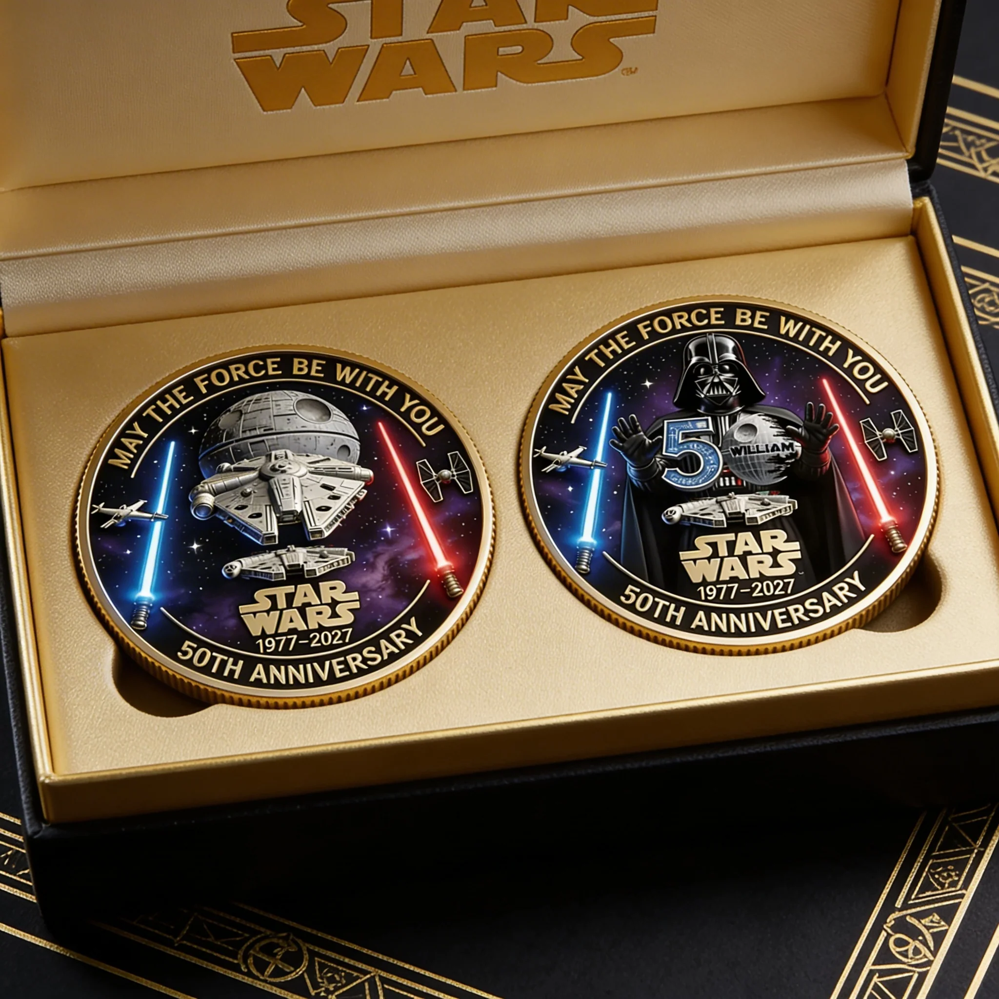 Stwa Galaxy Star Celebrate 50th Anniversary - Personalized Commemorative Coin - Anniversary Gift For Movie Fans NL122 - Image 4