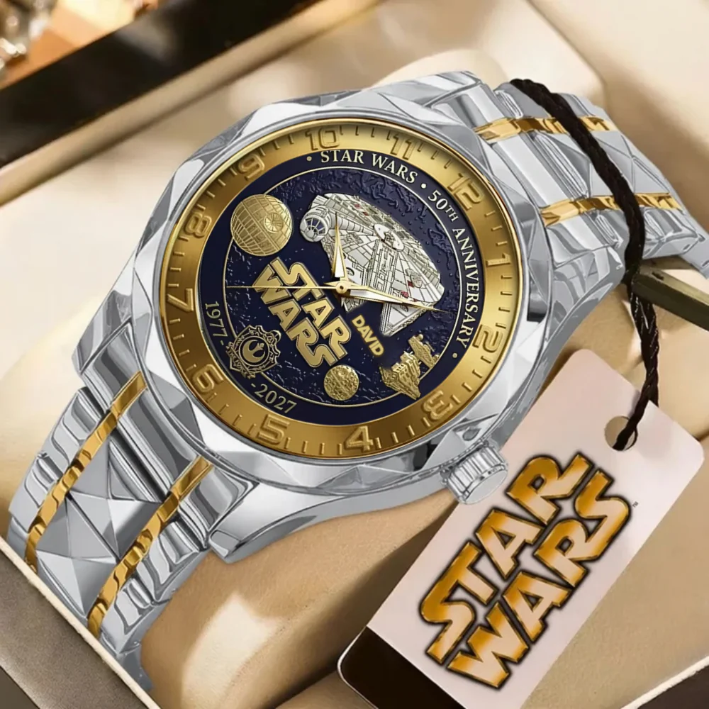 Stwa Galaxy Star Celebrate 50th Anniversary - Personalized Wrist Watch - Anniversary Gift For Movie Fans HH01 - Image 2