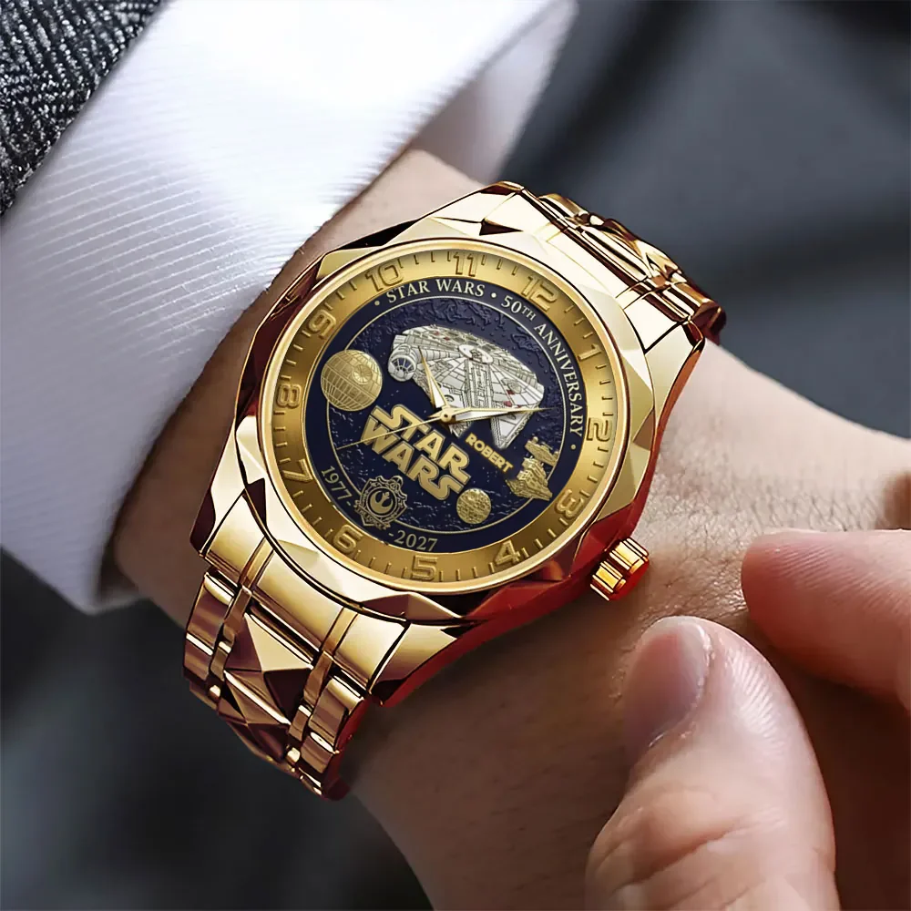 Stwa Galaxy Star Celebrate 50th Anniversary - Personalized Wrist Watch - Anniversary Gift For Movie Fans HH01 - Image 3