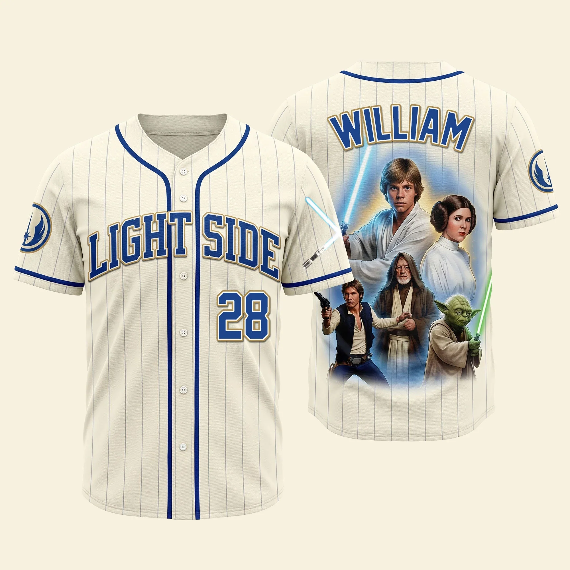 Stwa Galaxy Star Dark Side - Personalized Baseball Jersey - Gift For Movie Fans - Image 3