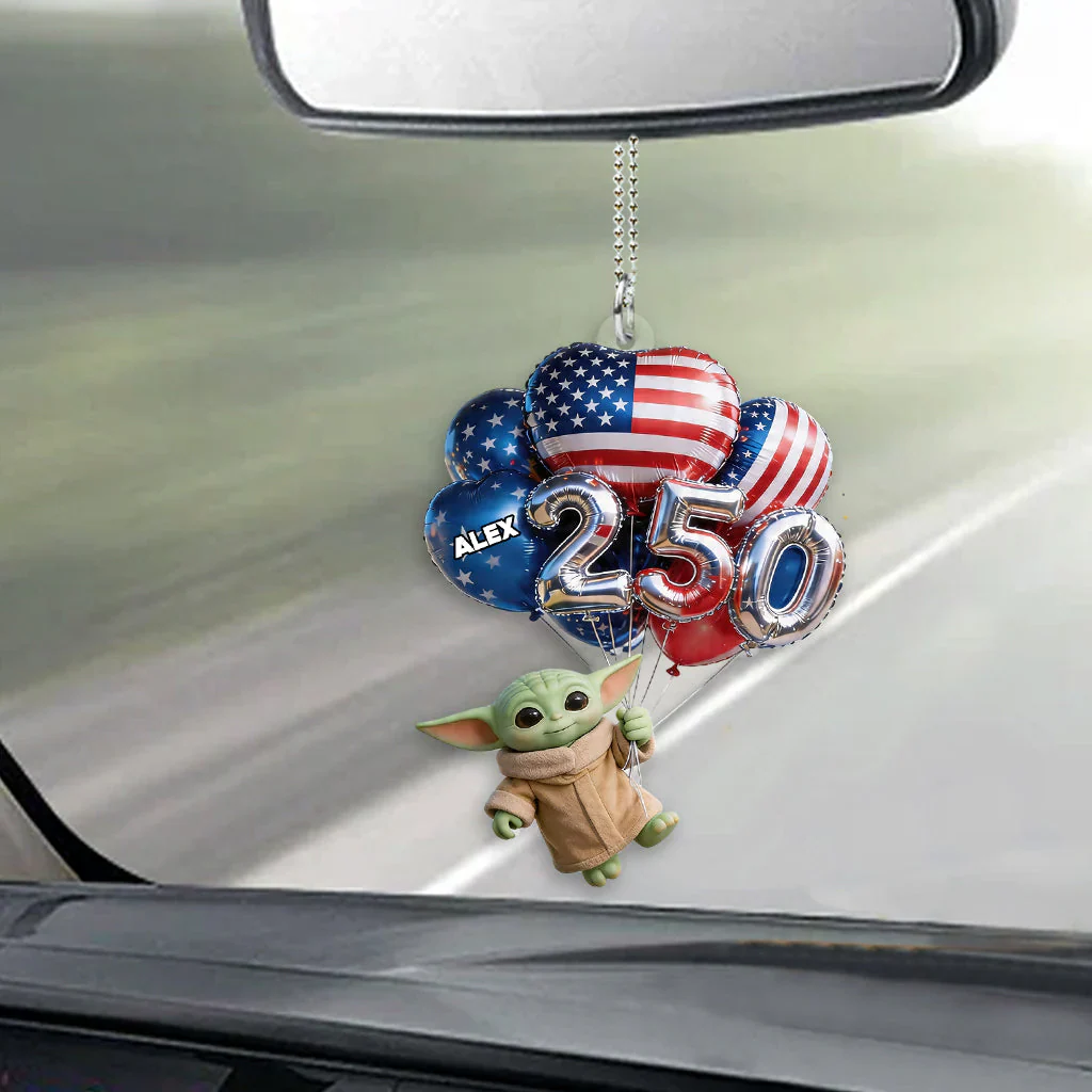 Stwa Galaxy Star Hanging Balloons 250 Years - Personalized Car Ornament - Gift For Movie Fans, Patriots - Image 2