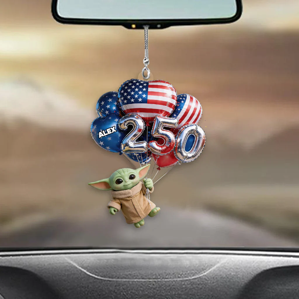 Stwa Galaxy Star Hanging Balloons 250 Years - Personalized Car Ornament - Gift For Movie Fans, Patriots - Image 3