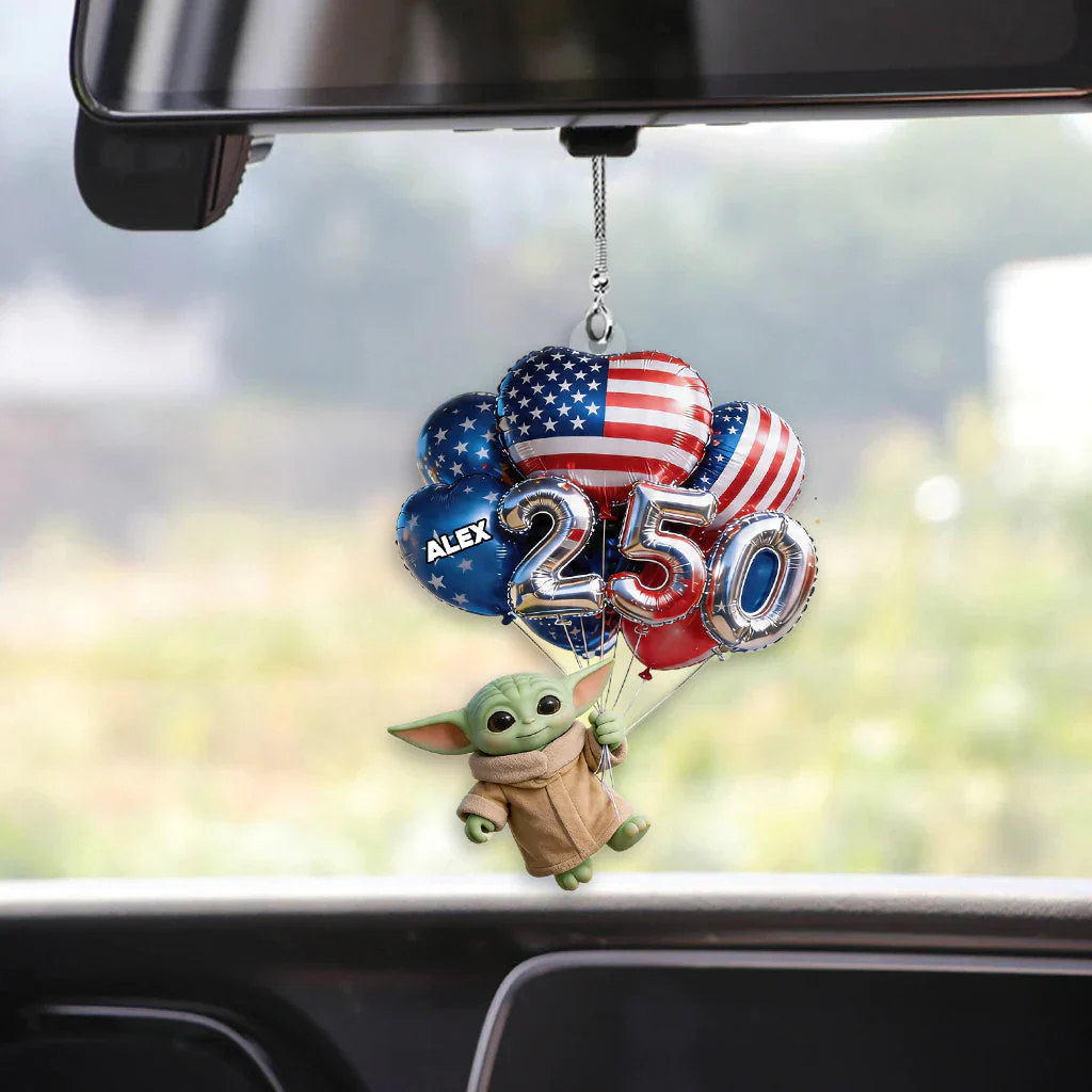 Stwa Galaxy Star Hanging Balloons 250 Years - Personalized Car Ornament - Gift For Movie Fans, Patriots - Image 5