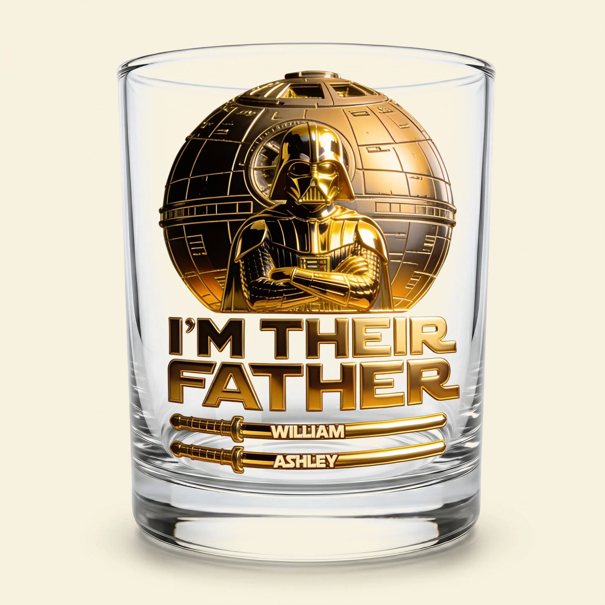 Stwa Galaxy Star I Am Their Father - Personalized Whiskey Glass - Gift For Father's Day, Movie Fans - Image 2