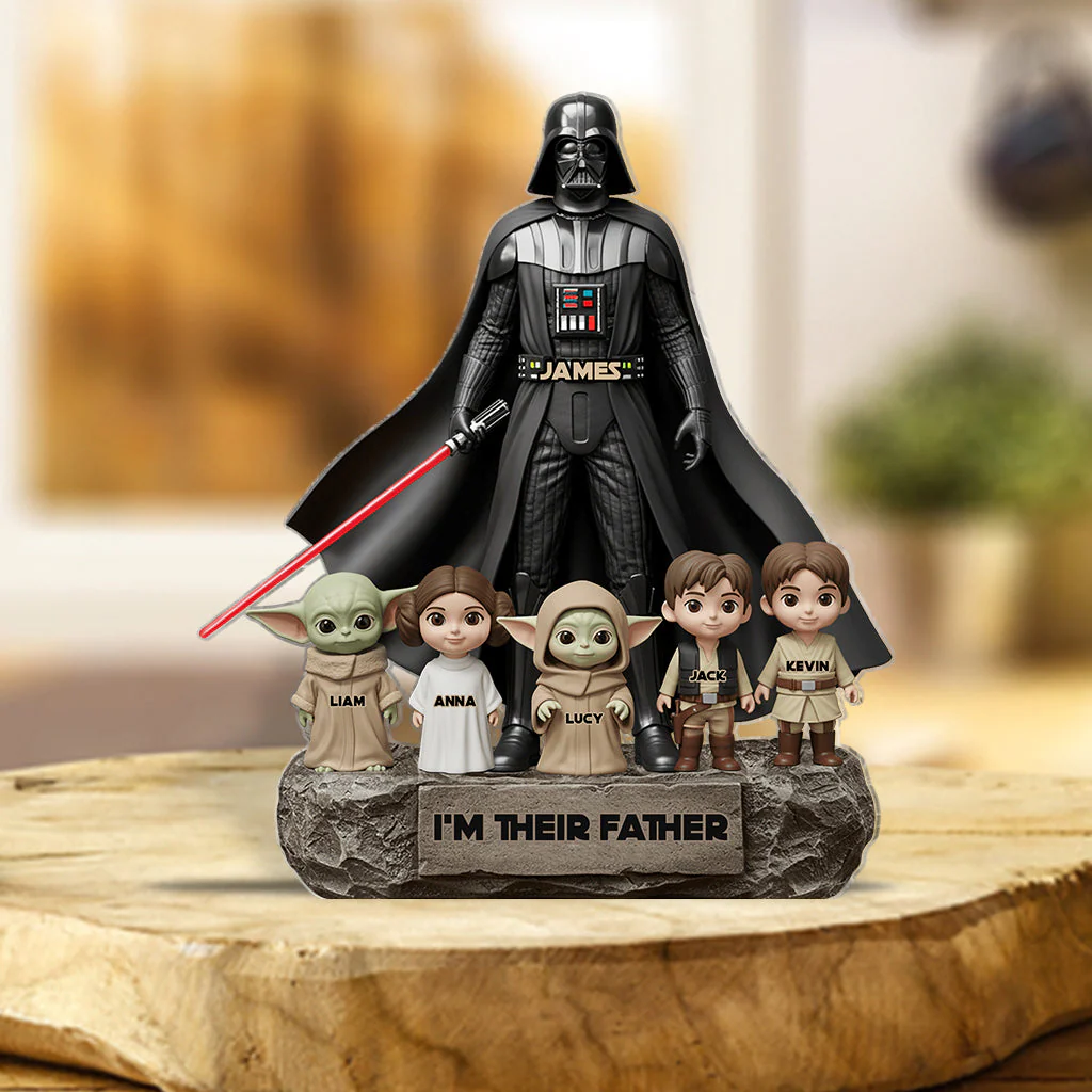 Stwa Galaxy Star I'm Their Father - Personalized Acrylic Plaque - Gift For Dad, Movie Fans NL122 - Image 2