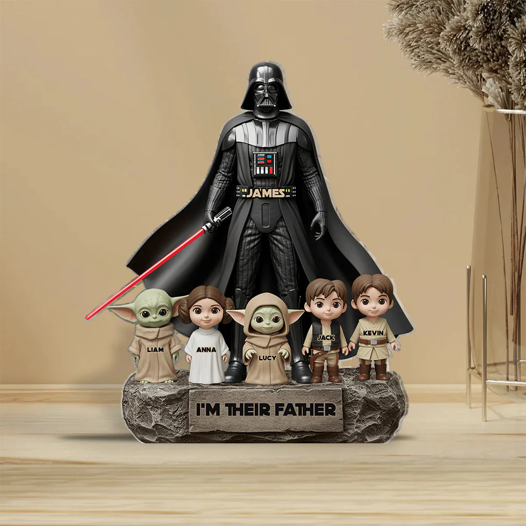 Stwa Galaxy Star I'm Their Father - Personalized Acrylic Plaque - Gift For Dad, Movie Fans NL122 - Image 3