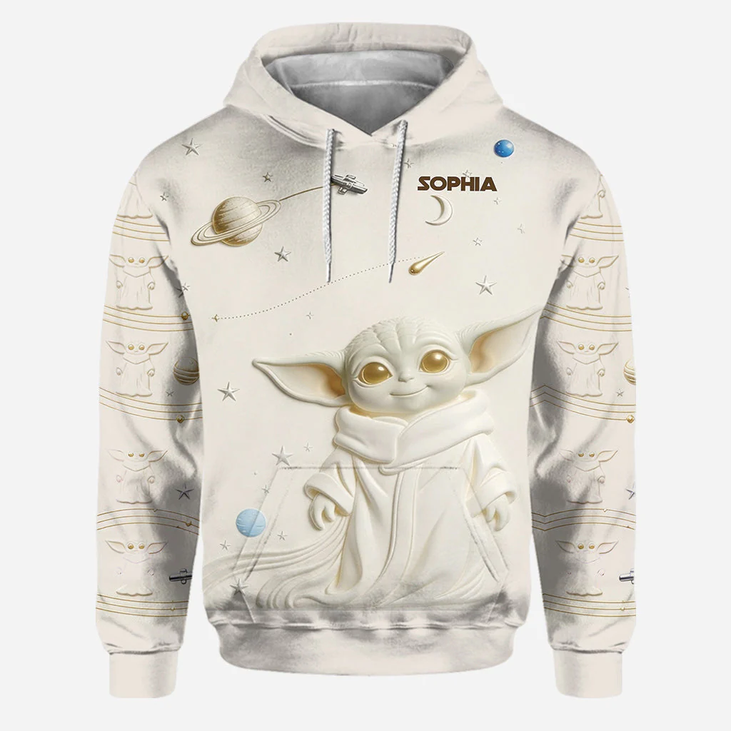 Stwa Galaxy Star Just Loves Baby Yoda - Personalized Hoodie And Leggings - Gift For Her, Movie Fans - Image 5