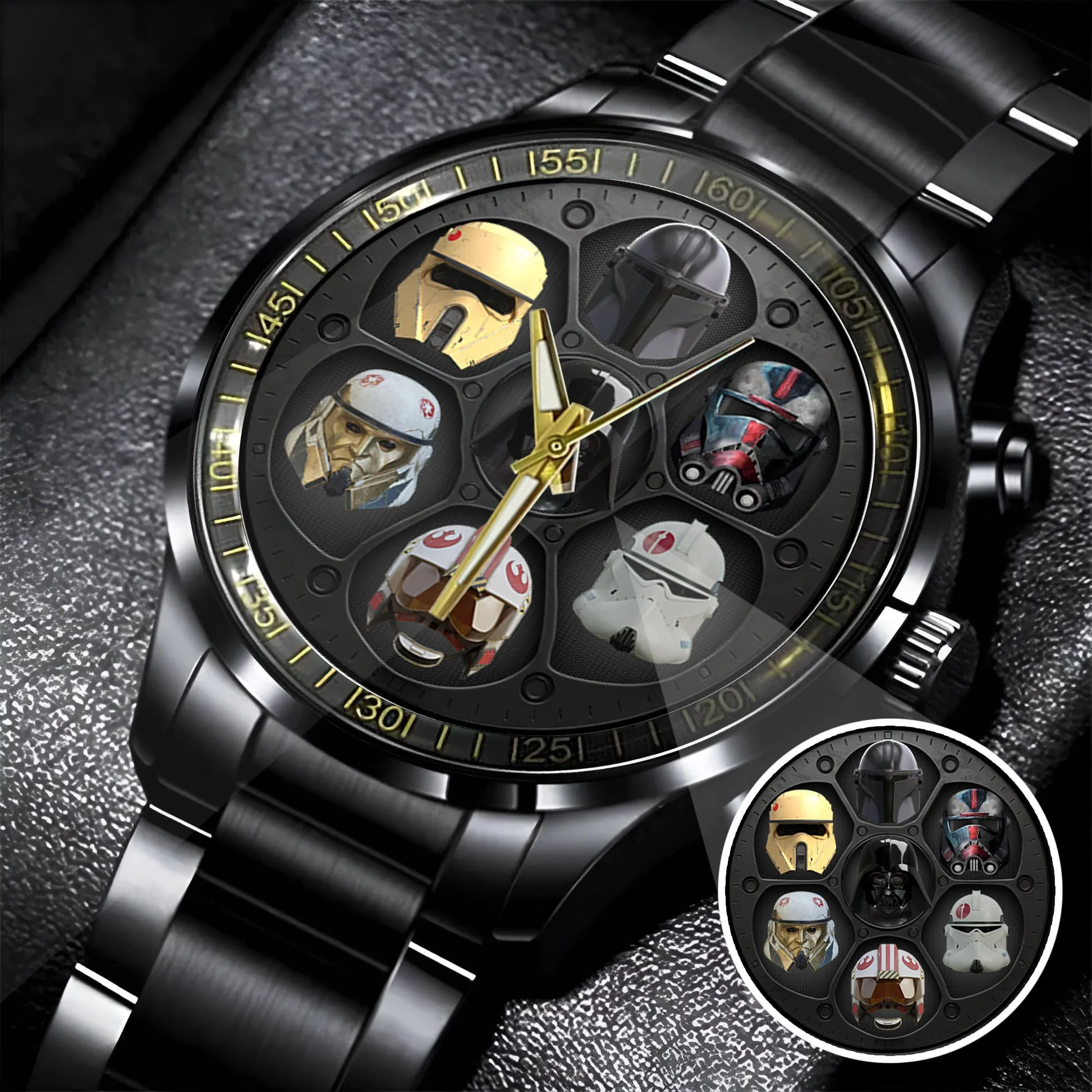 Stwa Galaxy Star May The Force Be With You - Personalized Hand Watch - Gift For Movie Fans HH01