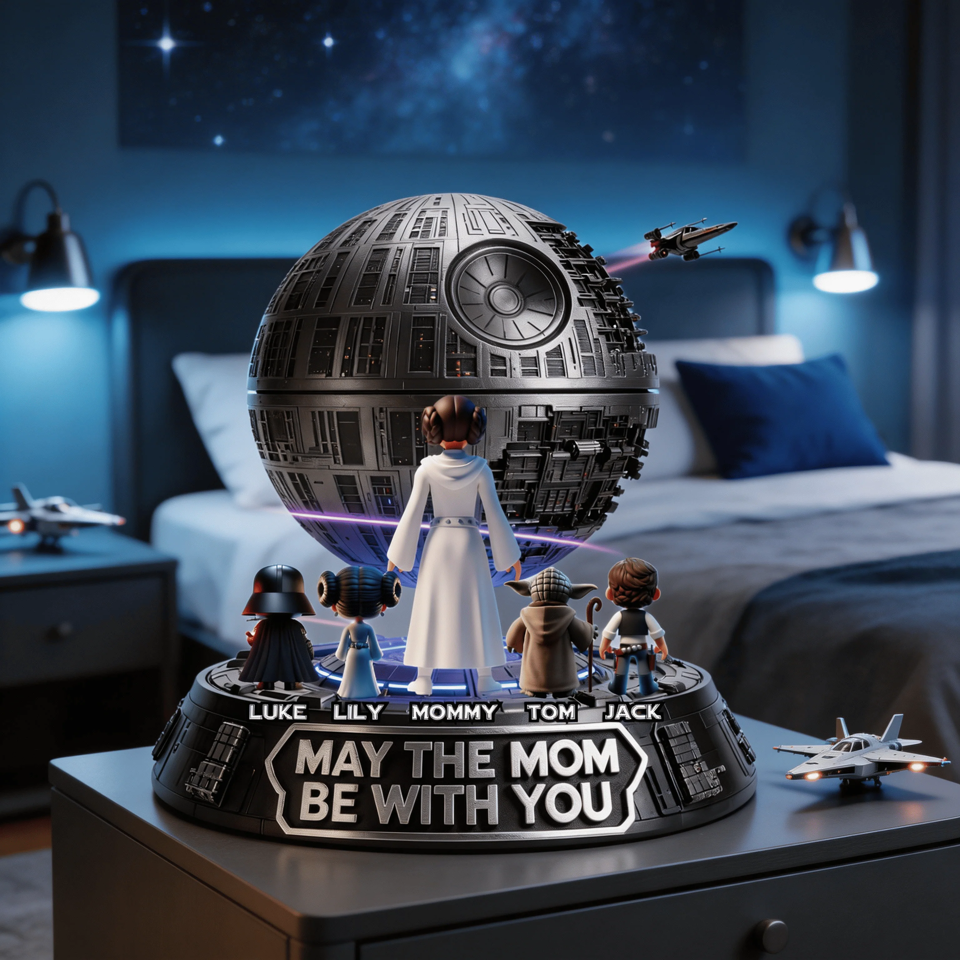 Stwa Galaxy Star May The Mom Be With You - Personalized Acrylic Plaque - Gift For Mom, Mother's Day, Movie Fans HH01 - Image 3