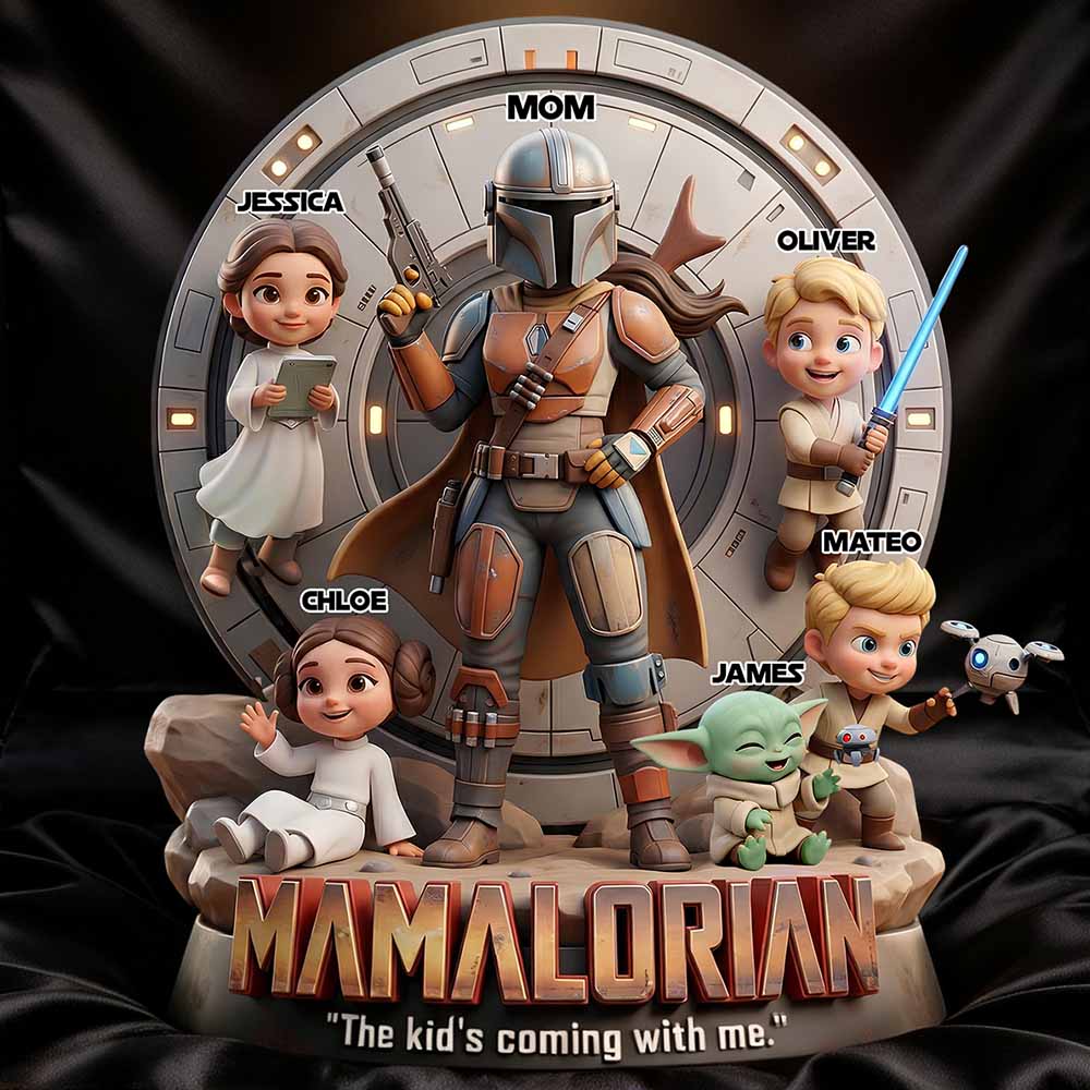 Stwa Galaxy Star Space Warrior Mom - Personalized Custom Shaped Acrylic Plaque - Gift For Mom, Movie Fans NL122