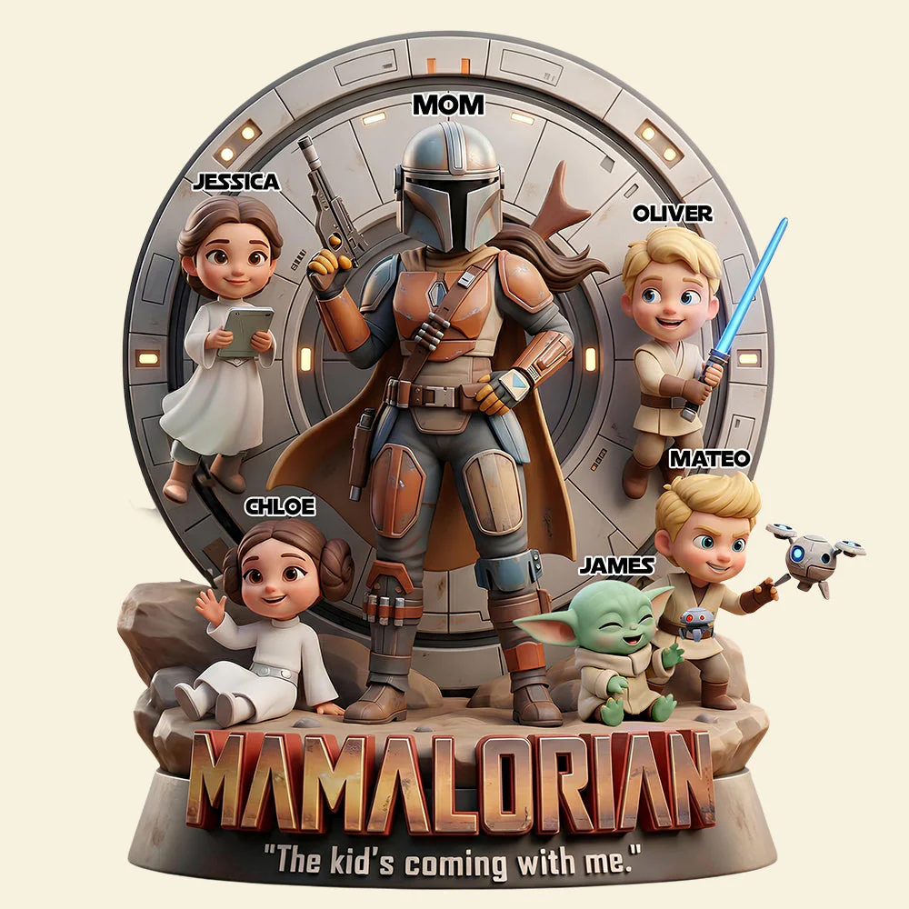 Stwa Galaxy Star Space Warrior Mom - Personalized Custom Shaped Acrylic Plaque - Gift For Mom, Movie Fans NL122 - Image 3