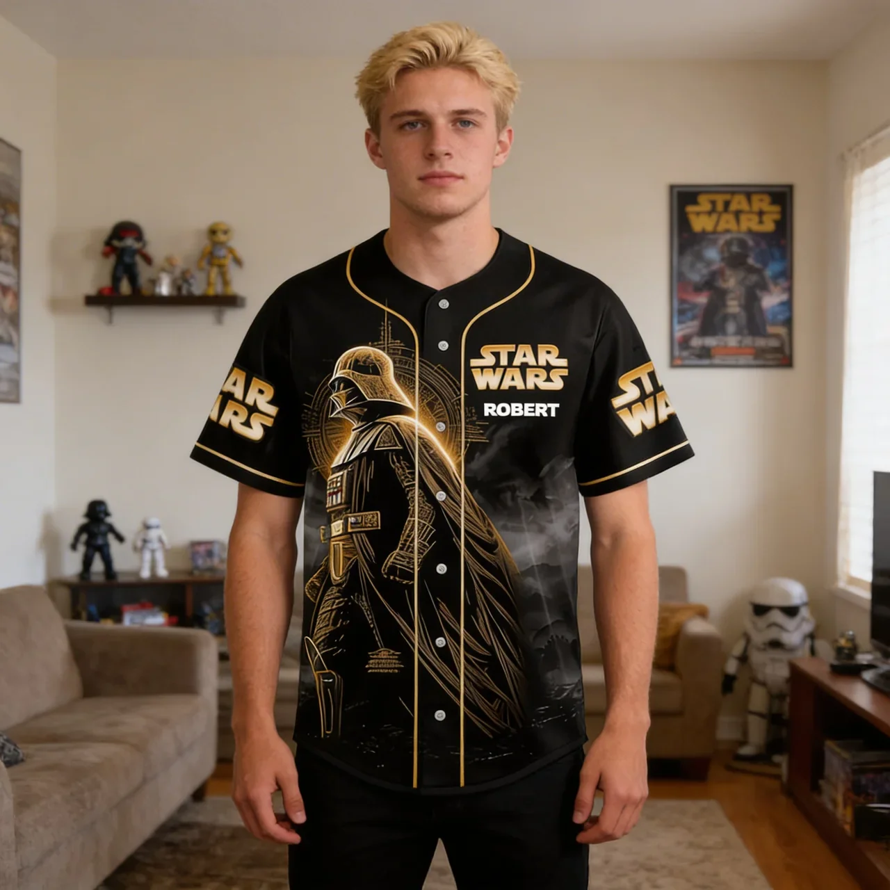 Stwa Galazy Star Celebrating 50th Anniversary - Personalized Baseball Jersey - Gift For Movie Fans  HH01 - Image 2