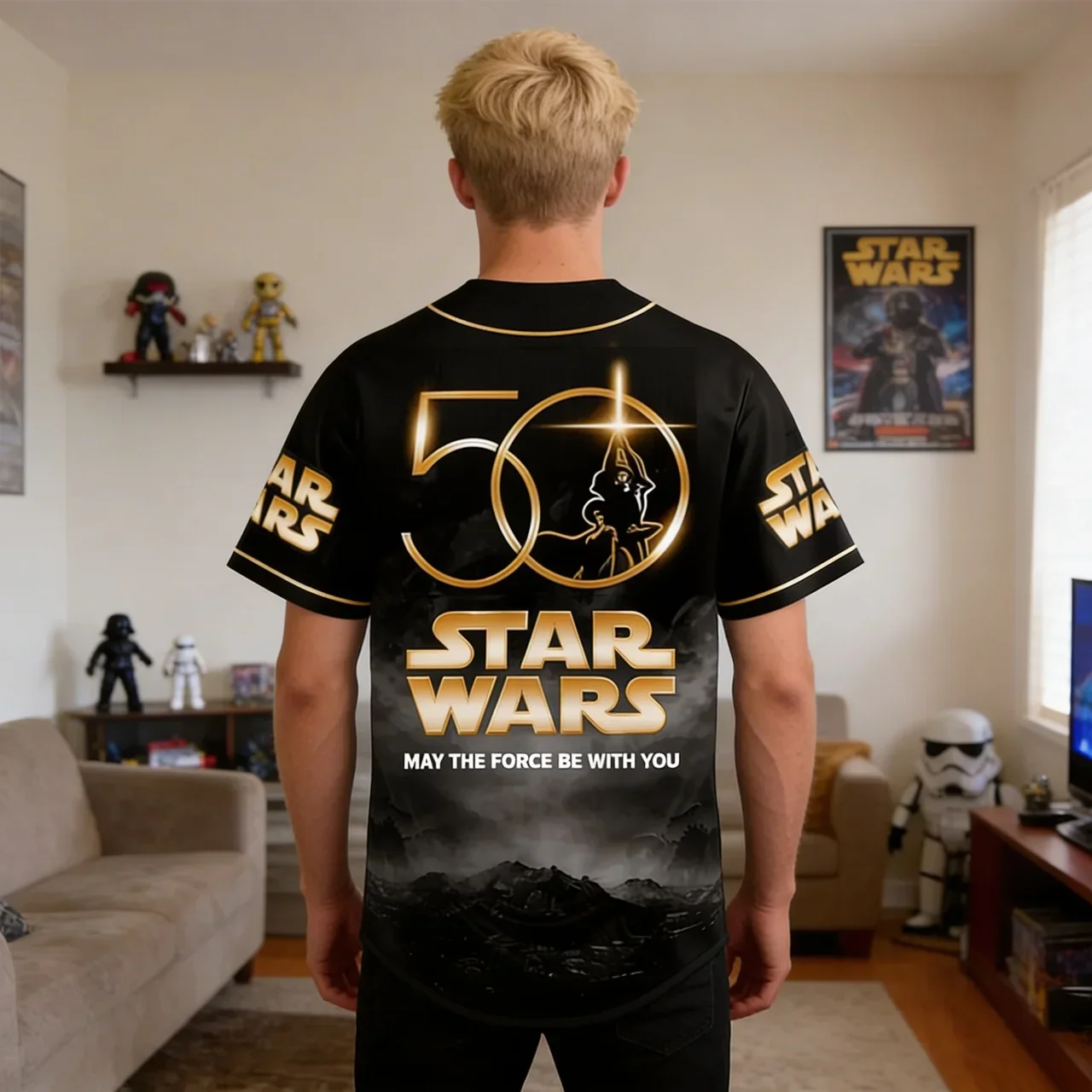 Stwa Galazy Star Celebrating 50th Anniversary - Personalized Baseball Jersey - Gift For Movie Fans  HH01 - Image 3