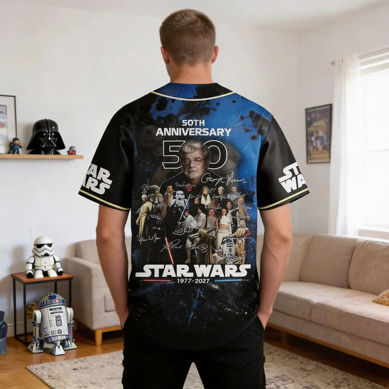 Stwa Galazy Star Celebrating 50th Anniversary - Personalized Baseball Jersey - Gift For Movie Fans HH01 - Image 3