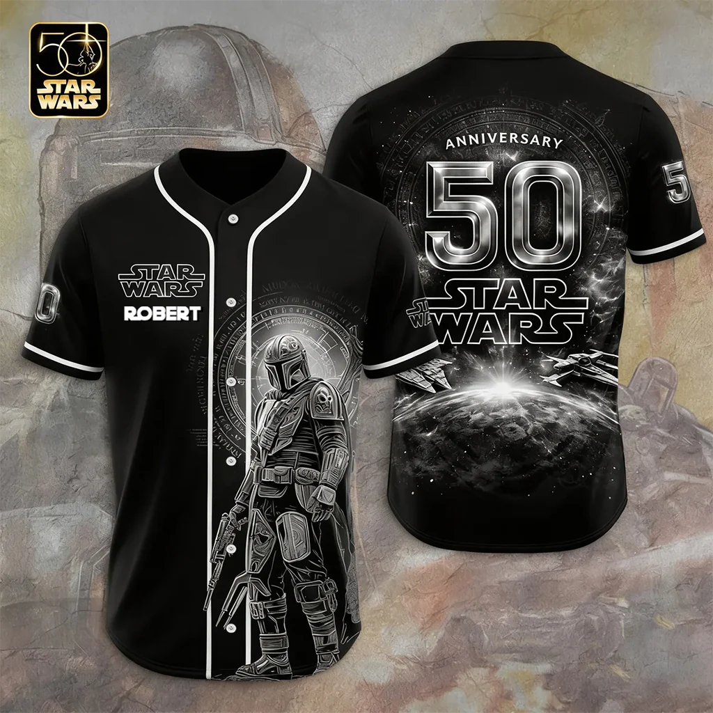 Stwa Galazy Star Celebrating 50th Anniversary - Personalized Baseball Jersey - Gift For Movie Fans HH01