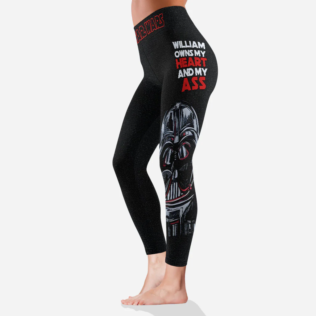 Stwa He Owns My Heart And My Ass - Personalized Leggings - Gift For Her, Couple HH01 - Image 5