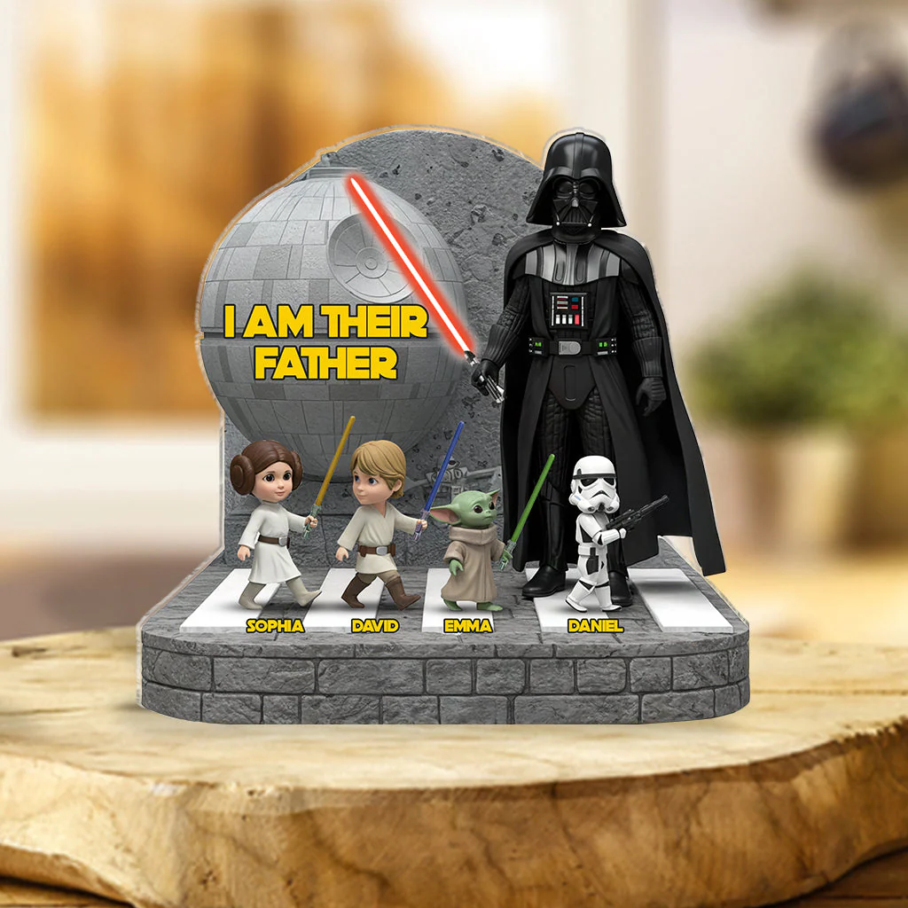 Stwa I Am Their Father - Personalized Custom Shaped Acrylic Plaque - Gift For Dad - Image 2