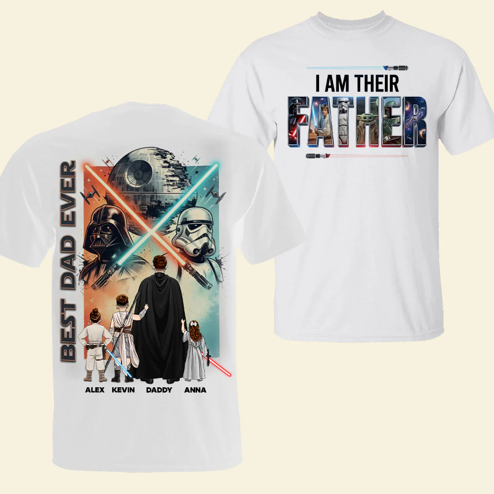 Stwa I Am Their Father - Personalized Shirt - Gift For Father's Day - Image 3
