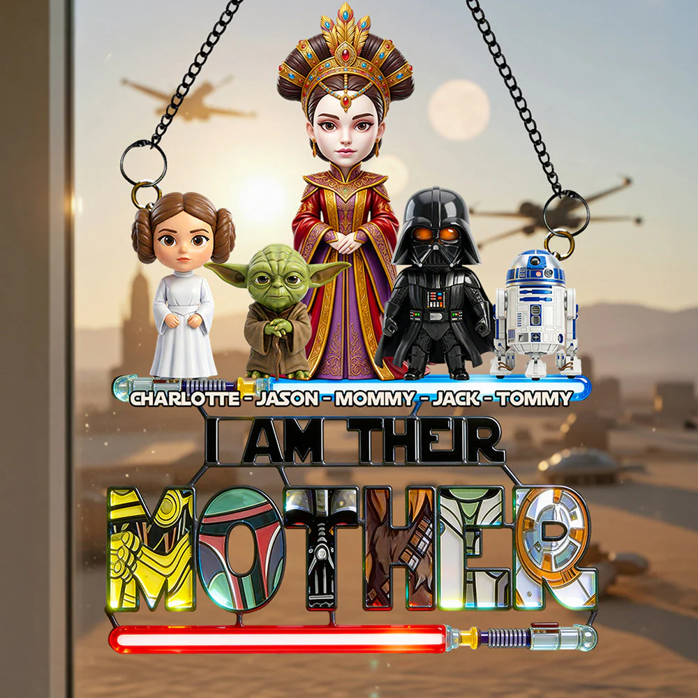 Stwa I Am Their Mother - Personalized Window Hanging Suncatcher Ornament - Gift For Mom, Mother's Day, Movie Fans HH01 - Image 2