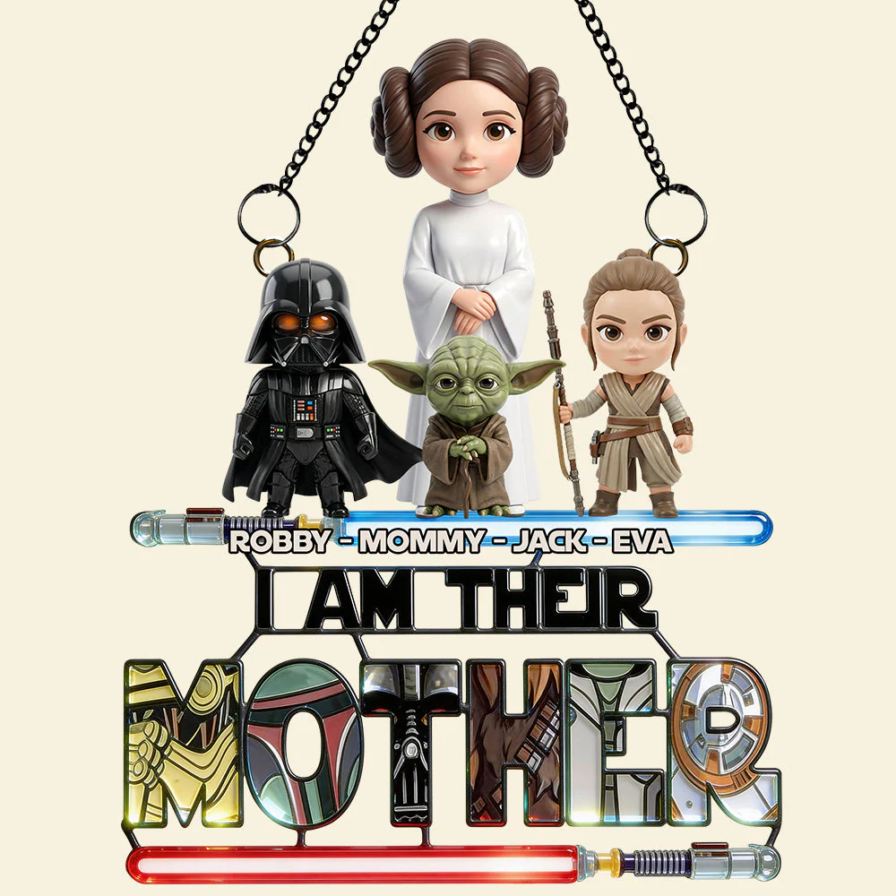 Stwa I Am Their Mother - Personalized Window Hanging Suncatcher Ornament - Gift For Mom, Mother's Day, Movie Fans HH01 - Image 4