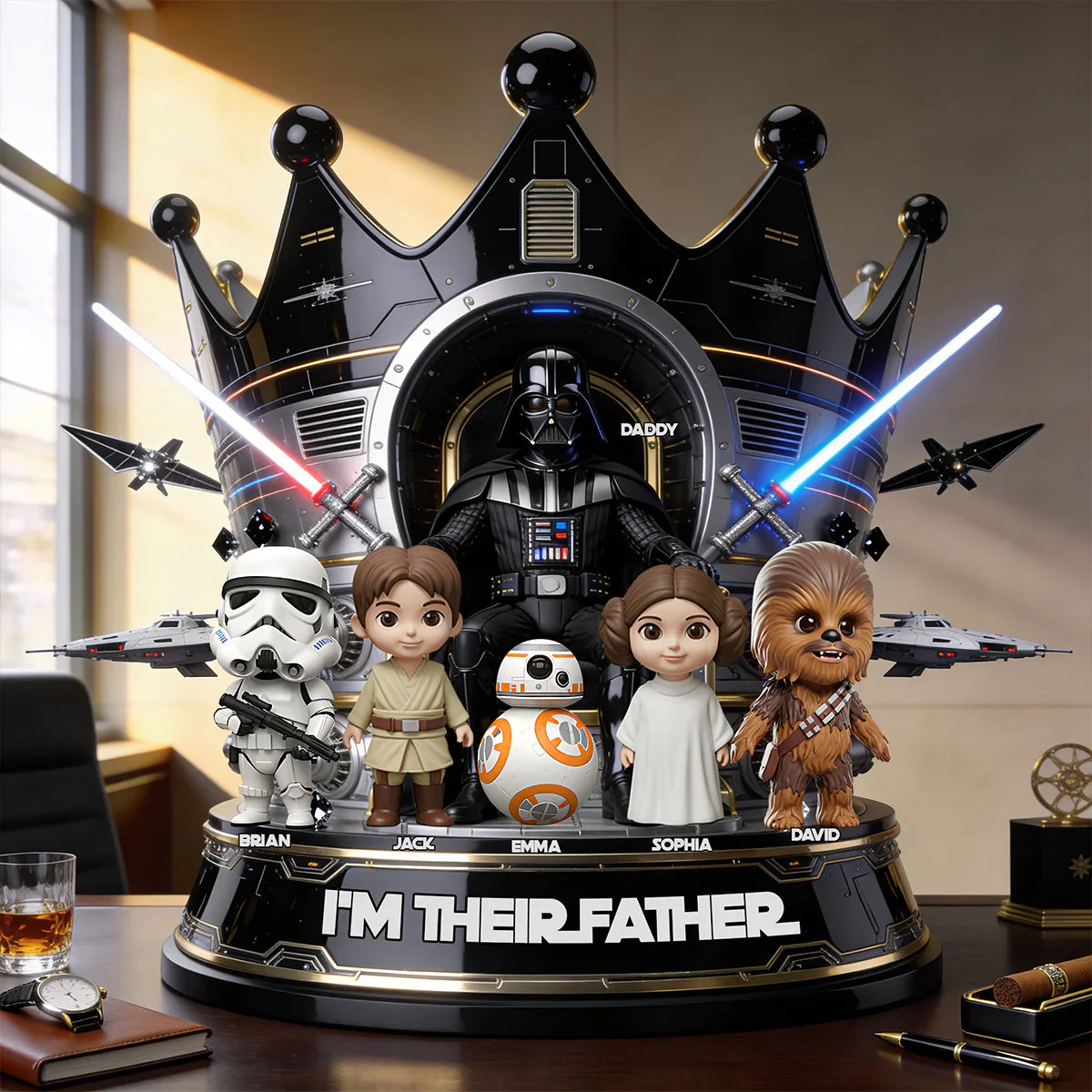 Stwa I'm Their Father - Personalized Acrylic Plaque - Gift For Dad, Father's Day - Image 2
