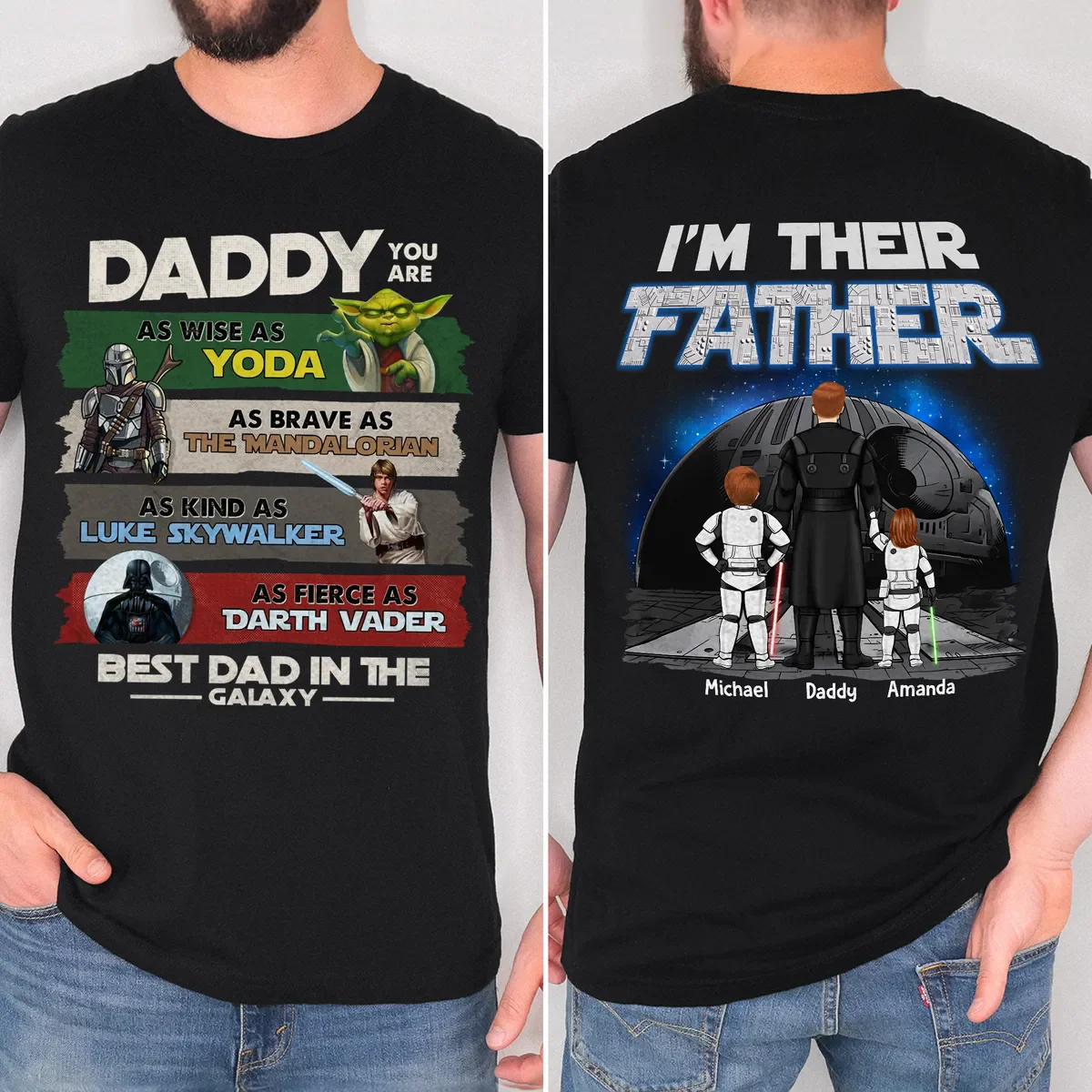 Stwa I'm Their Father - Personalized Shirt 2 Side - Gift For Dad - Image 3
