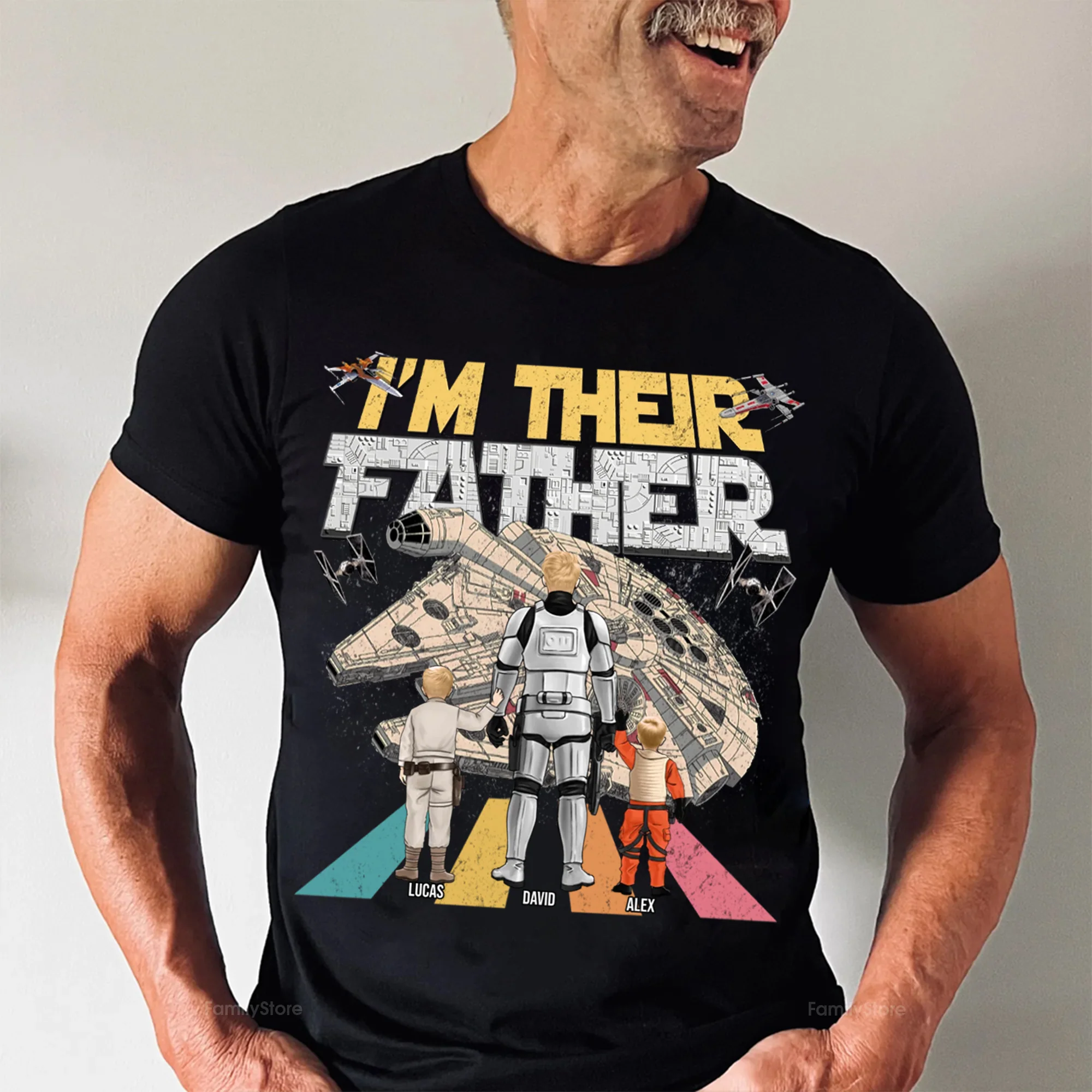 Stwa I'm Their Father Spaceship - Personalized Shirt - Gift For Dad