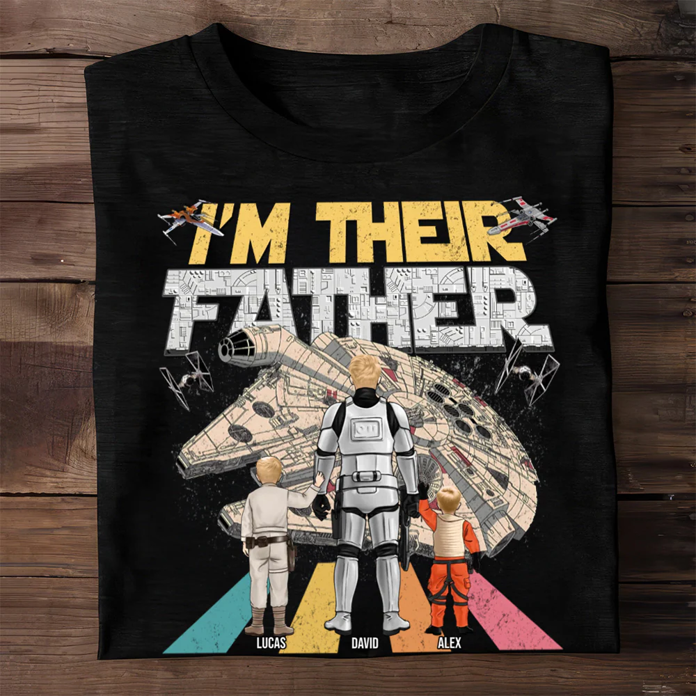 Stwa I'm Their Father Spaceship - Personalized Shirt - Gift For Dad - Image 2
