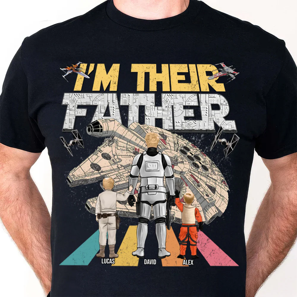 Stwa I'm Their Father Spaceship - Personalized Shirt - Gift For Dad - Image 3