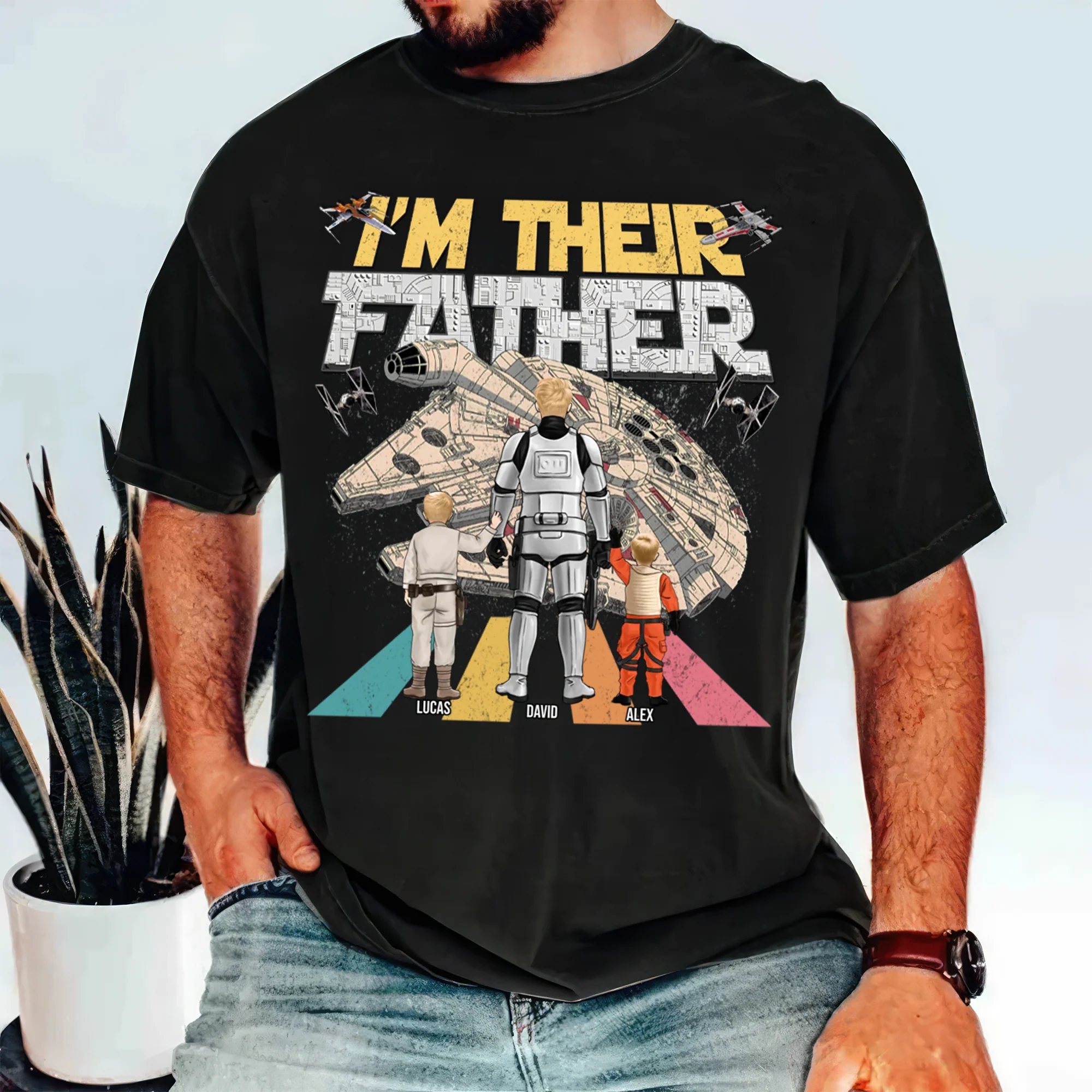 Stwa I'm Their Father Spaceship - Personalized Shirt - Gift For Dad - Image 4