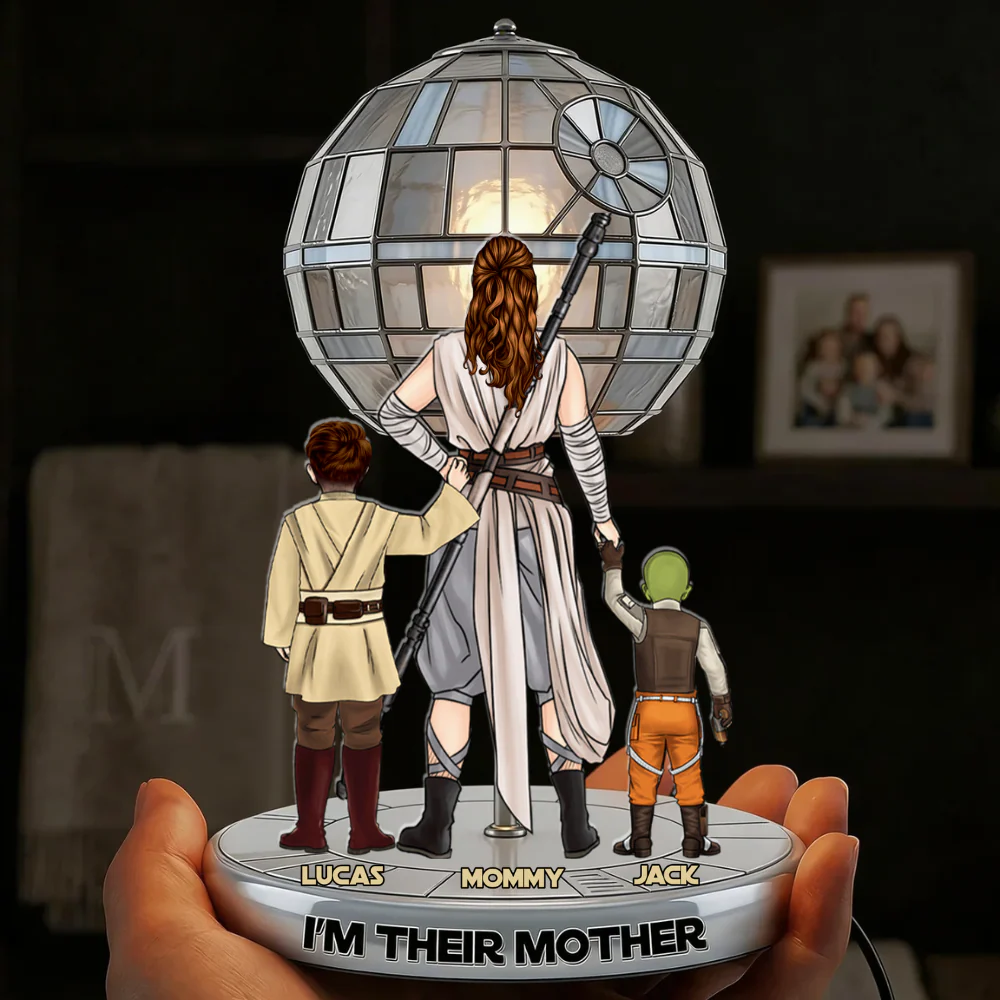 Stwa I'm Their Mother - Personalized Custom Shaped Acrylic Light Box - Gift For Mom - Image 2