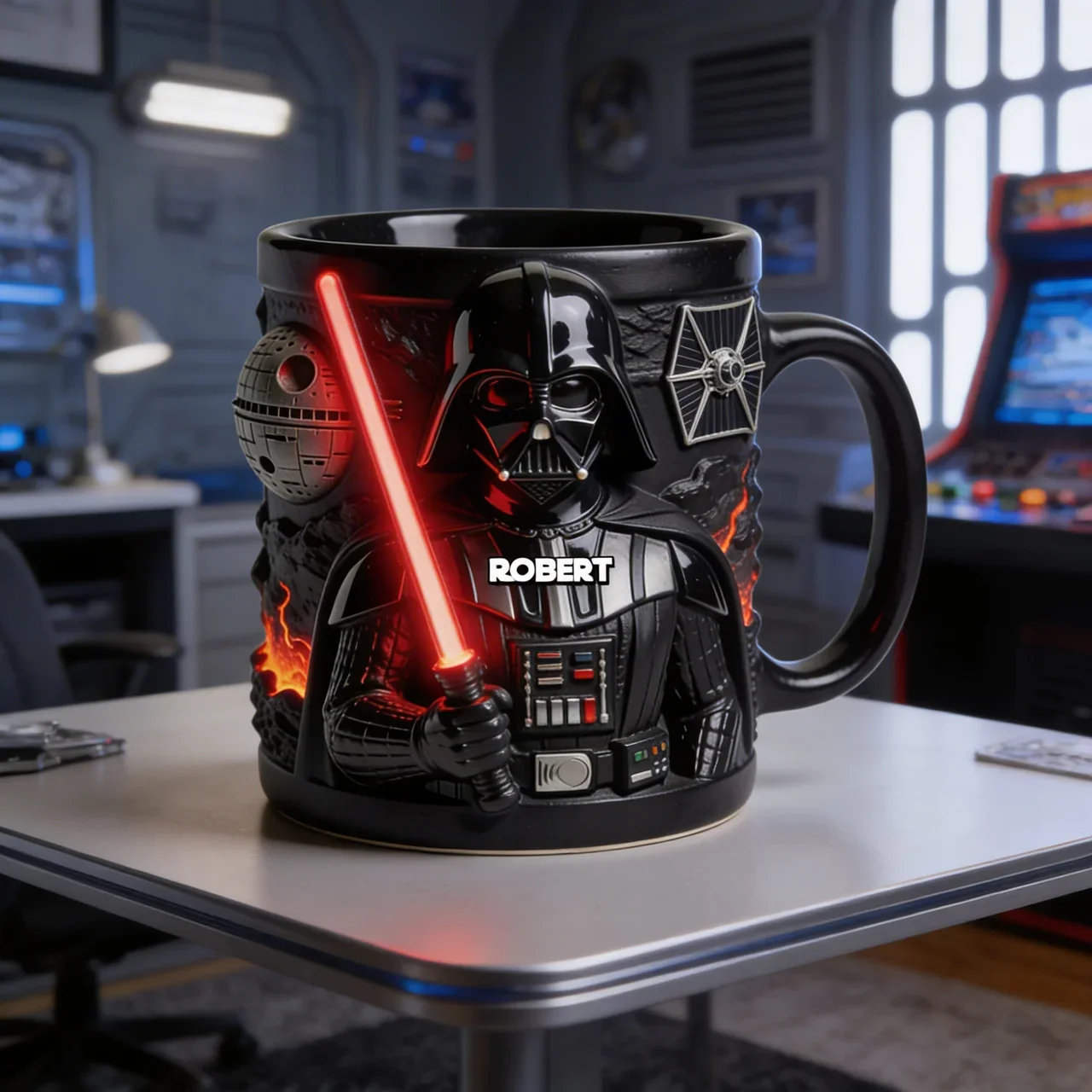 Stwa May The Force Be With You - Personalized Accent Mug - Gift For Movie Fans HH01