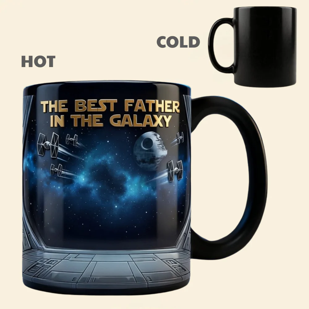 Stwa The Best Father In The Galaxy - Personalized Color Changing Mug - Gift For Dad - Image 5