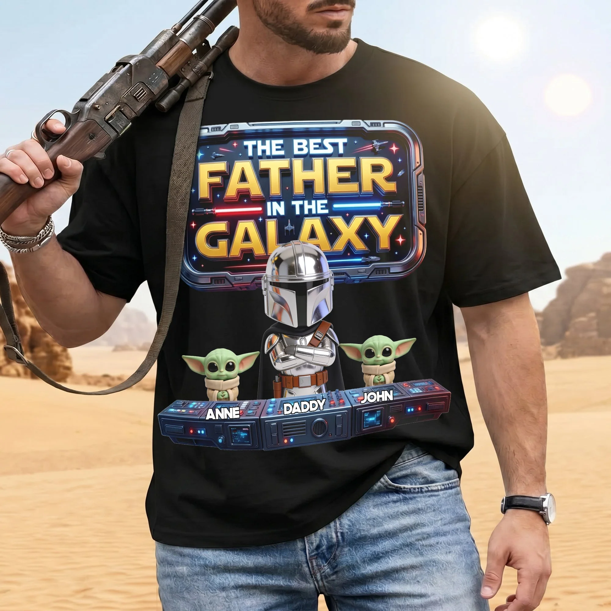 Stwa The Best Father In The Galaxy - Personalized Shirt - Gift For Dad, Movies Fan